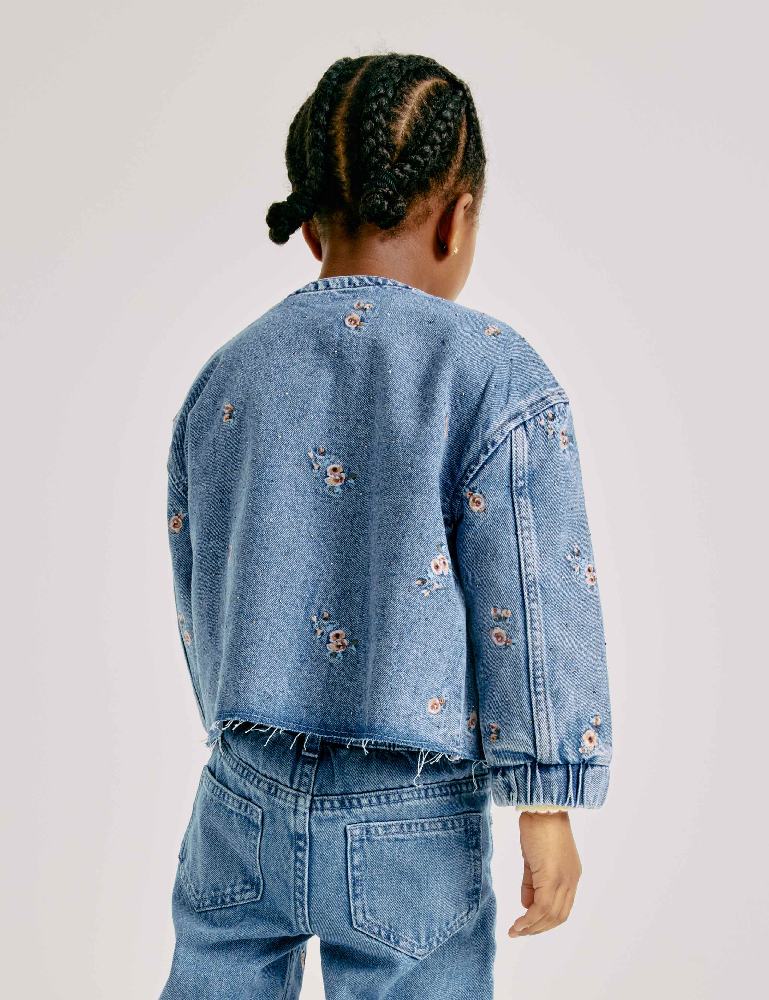 Floral Embroidered Denim Shacket (2-10 Years) 7 of 9