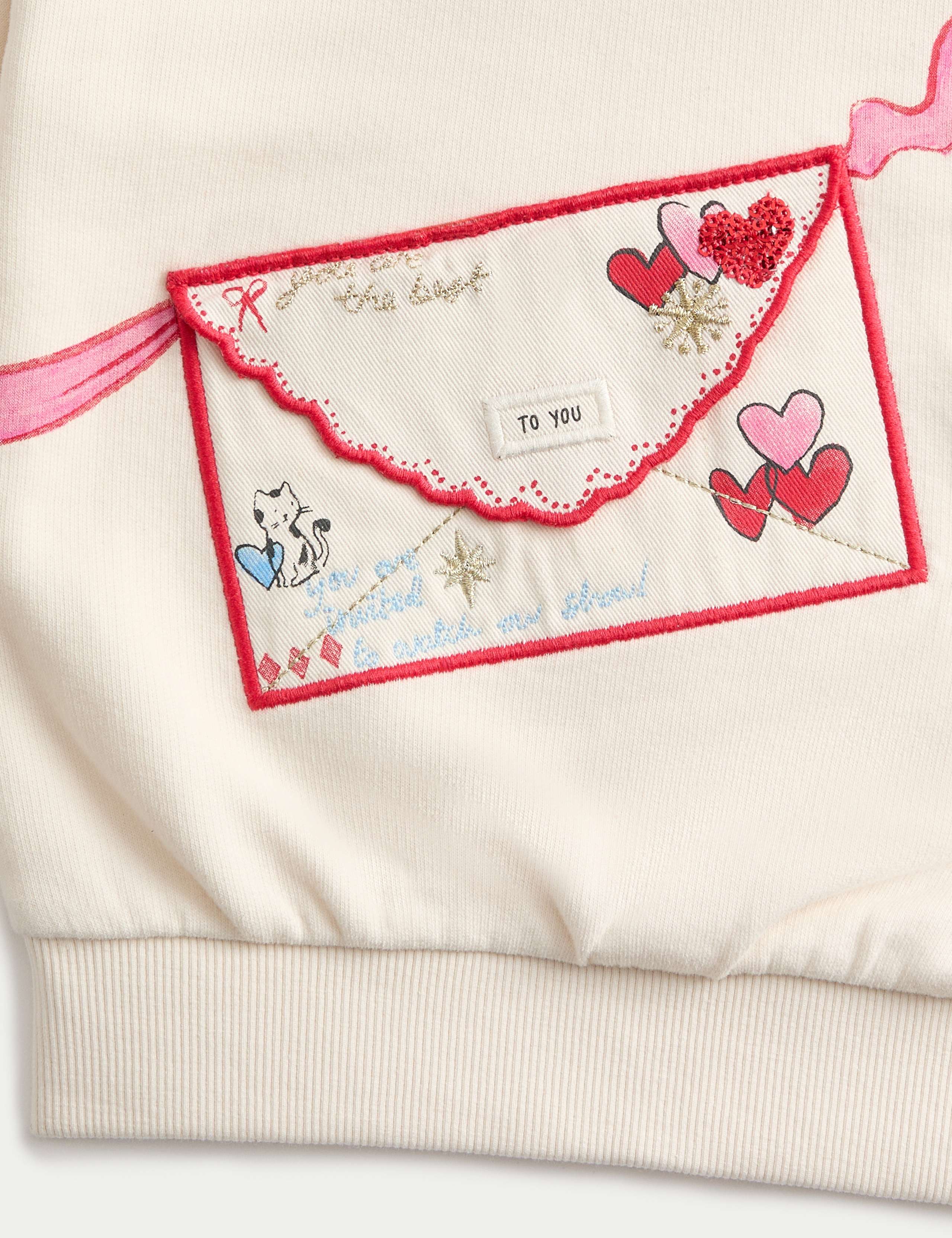 Cotton Rich Envelope Sweatshirt (2-8 Yrs) 2 of 3