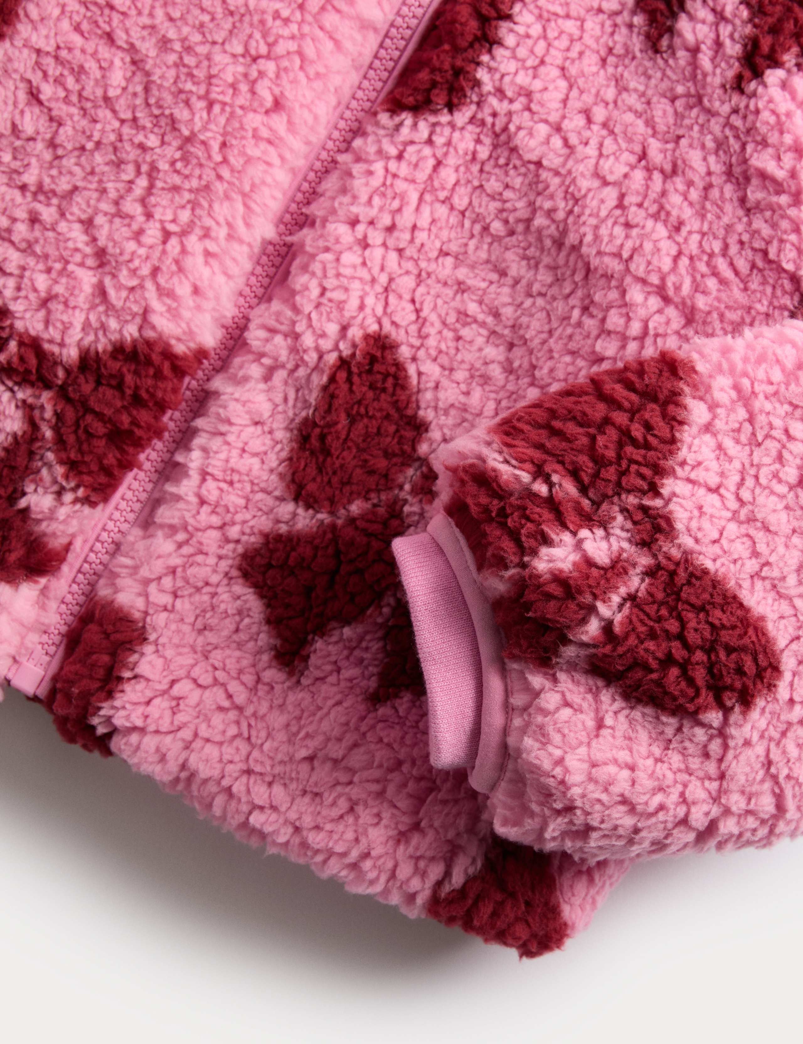 Borg Pink Bow Jacket (2-8 Yrs) 2 of 2