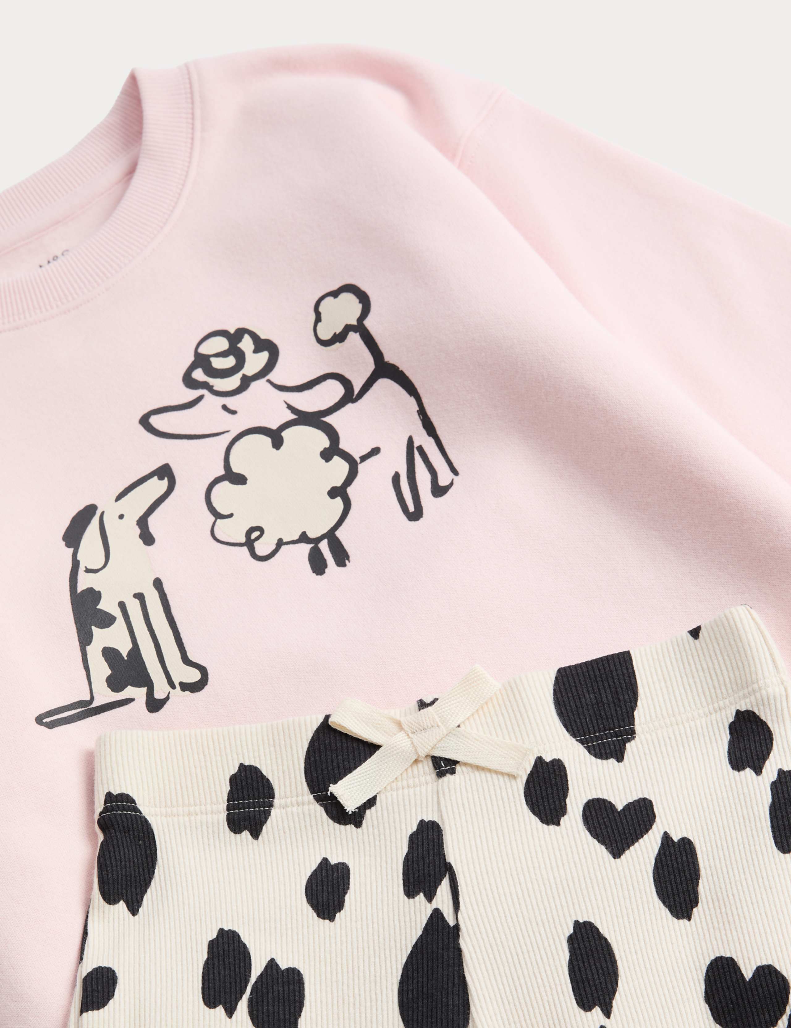 Cotton Rich Dog Print Top & Bottom Outfit (12 Months - 8 Years) 2 of 2