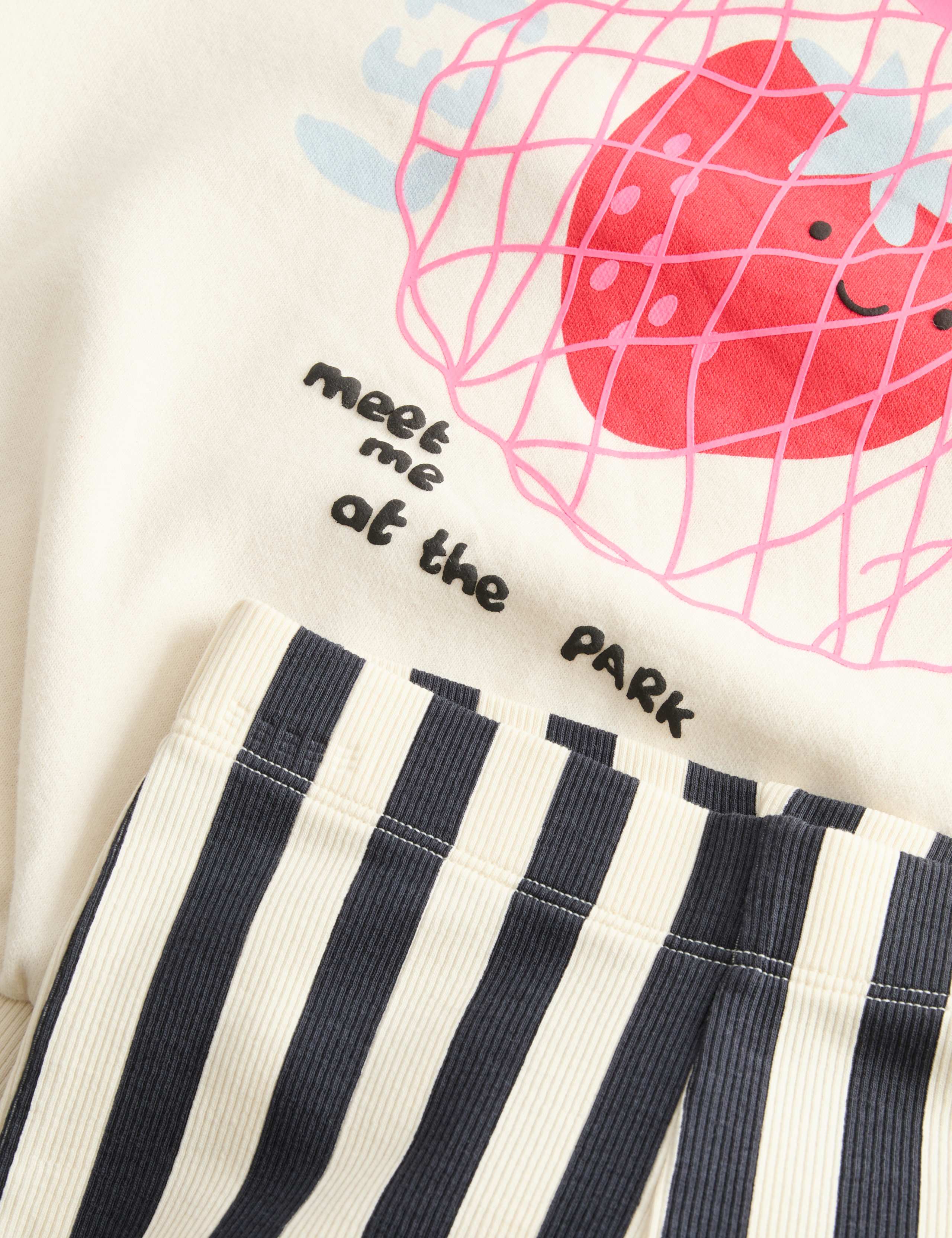 2 Piece Cotton Strawberry Kickflare Outfit (1-8 Years) 2 of 2