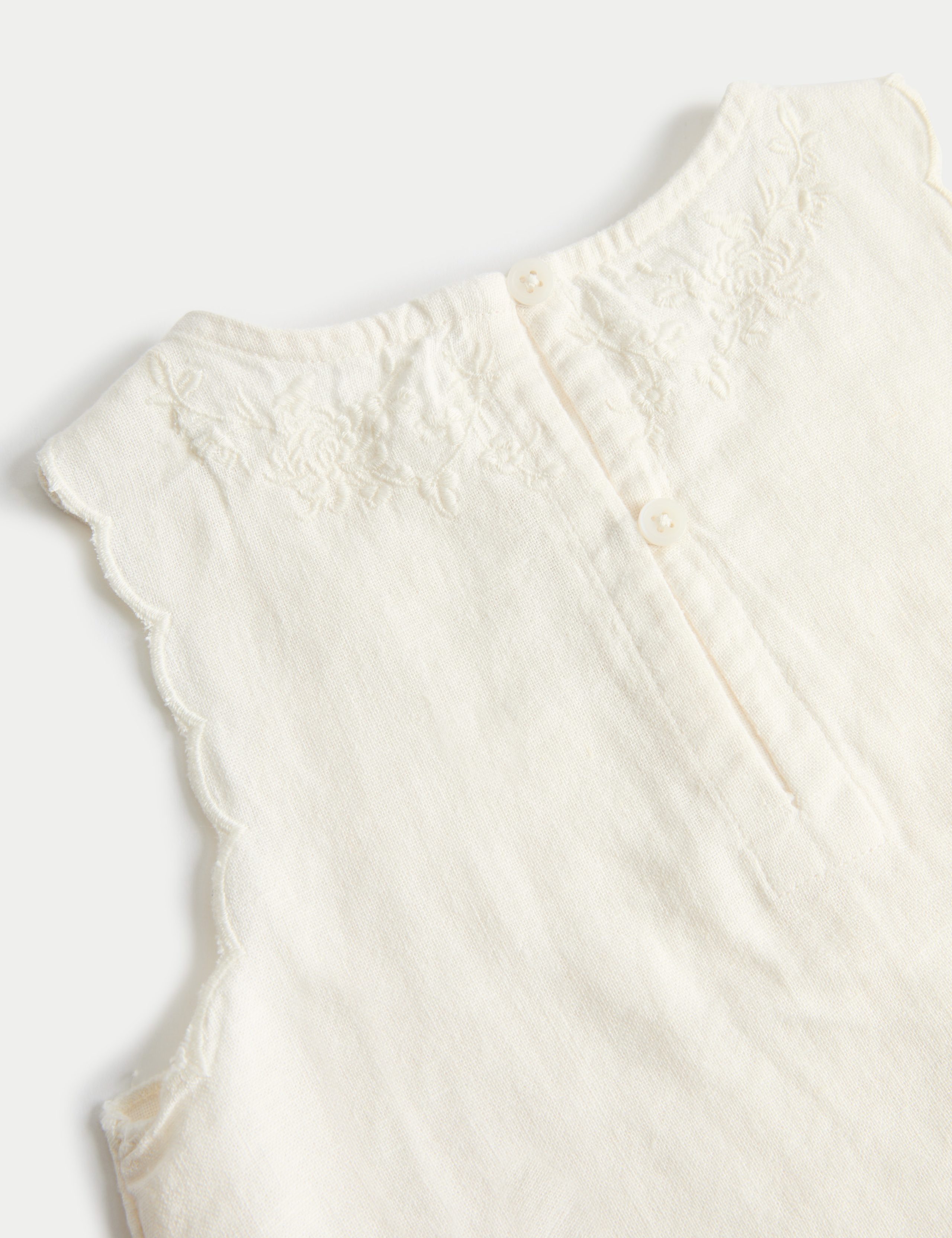 2 Piece Linen Blend Embroidered Outfit (2-10 Years) 3 of 3