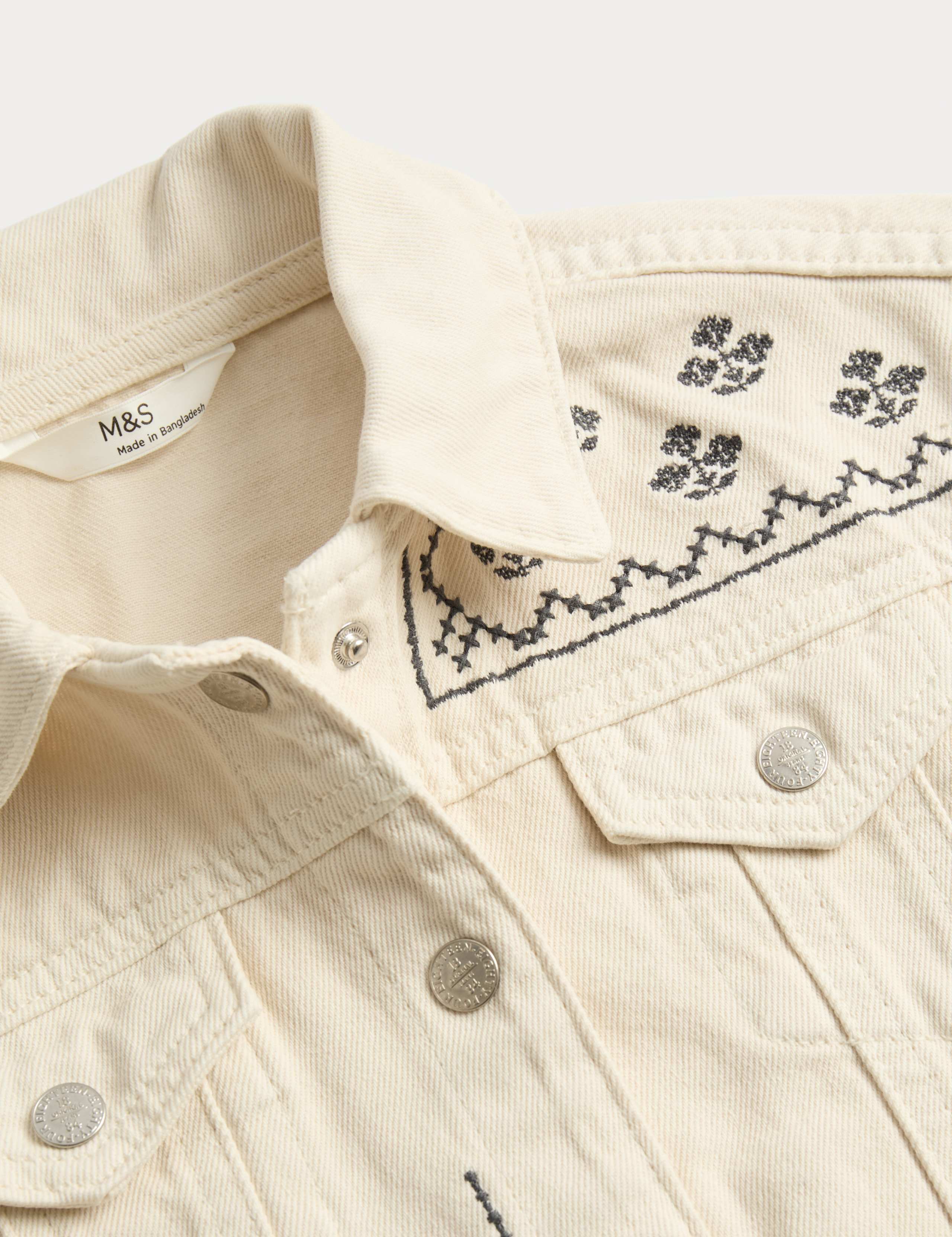 Denim Embroidered Jacket (2-10 Yrs) 2 of 2