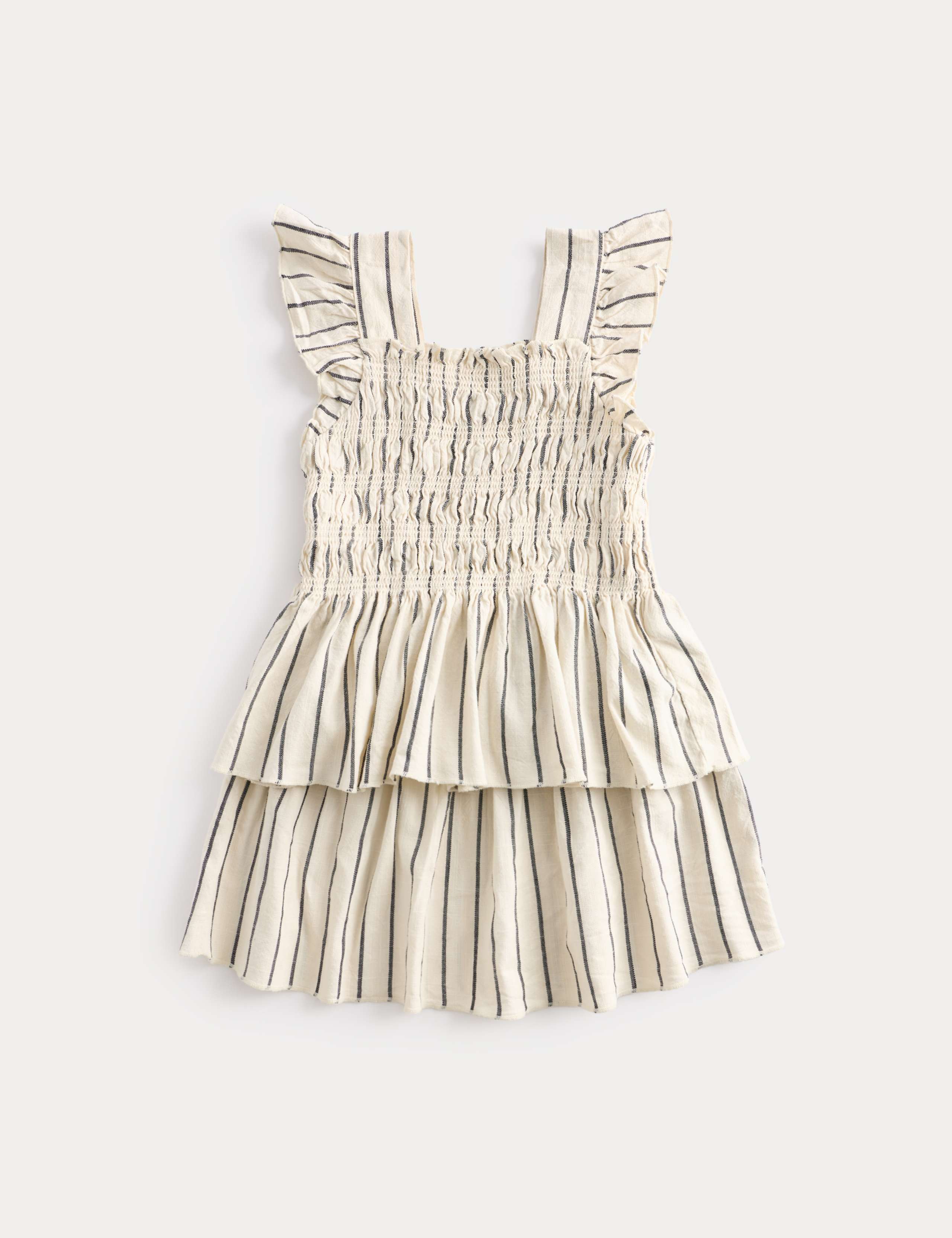 2 Piece Cotton Rich Shirred Striped Outfit (2-8 Years) 1 of 2