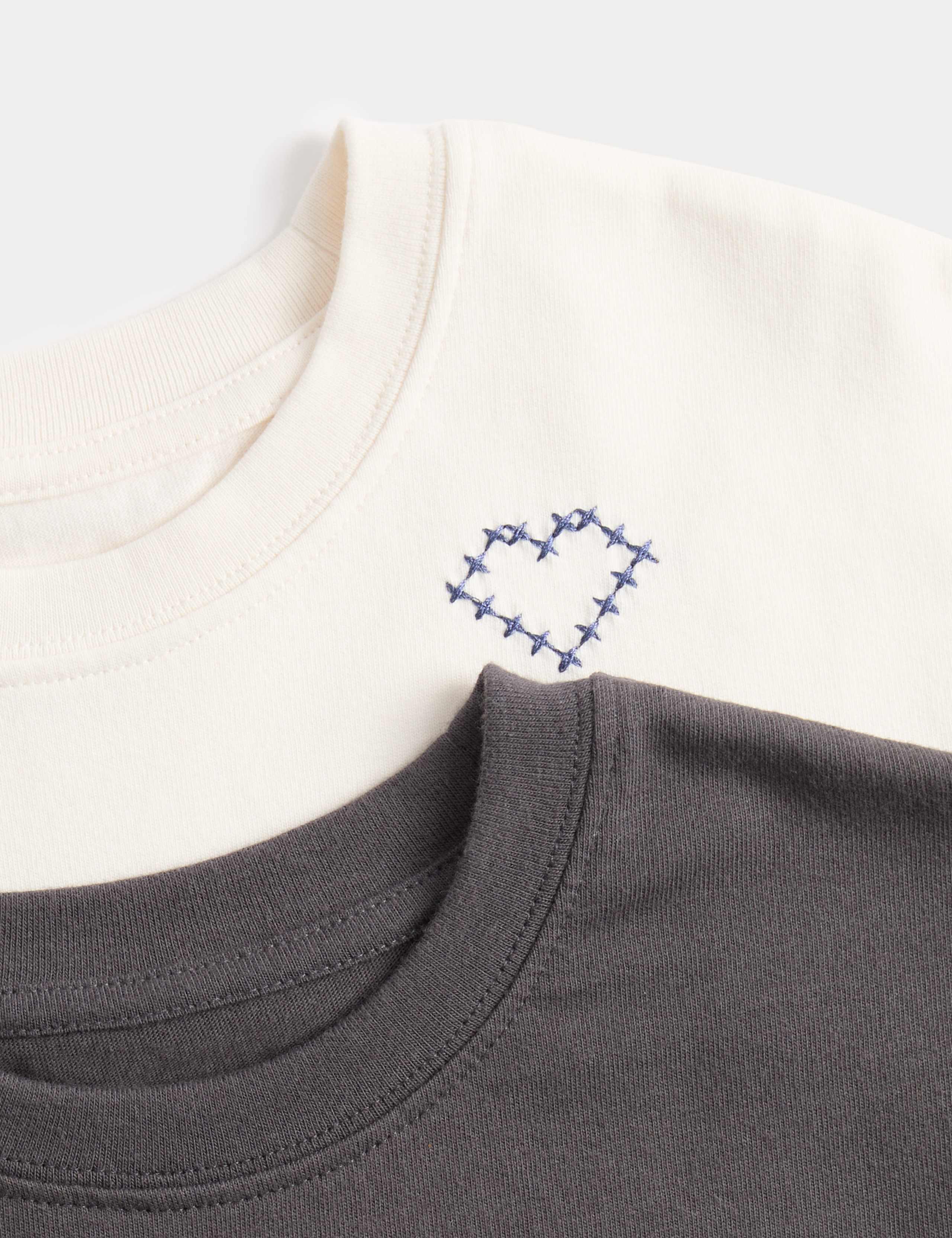 2 Pack Pure Cotton Cross Stitch T-Shirts (2-8 Yrs) 2 of 2