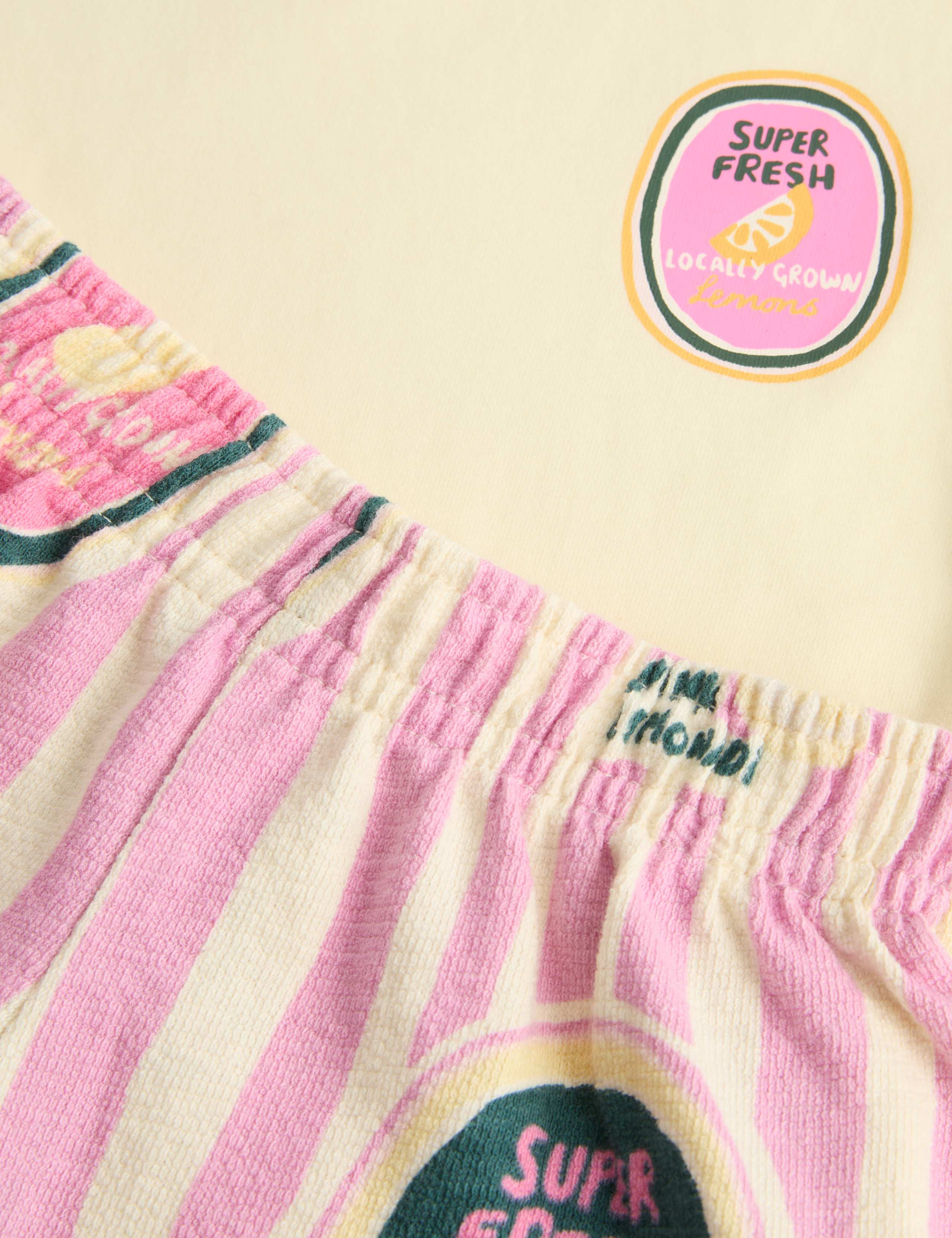 2 Piece Cotton Rich Lemon Outfit (2-8 Years) 2 of 2