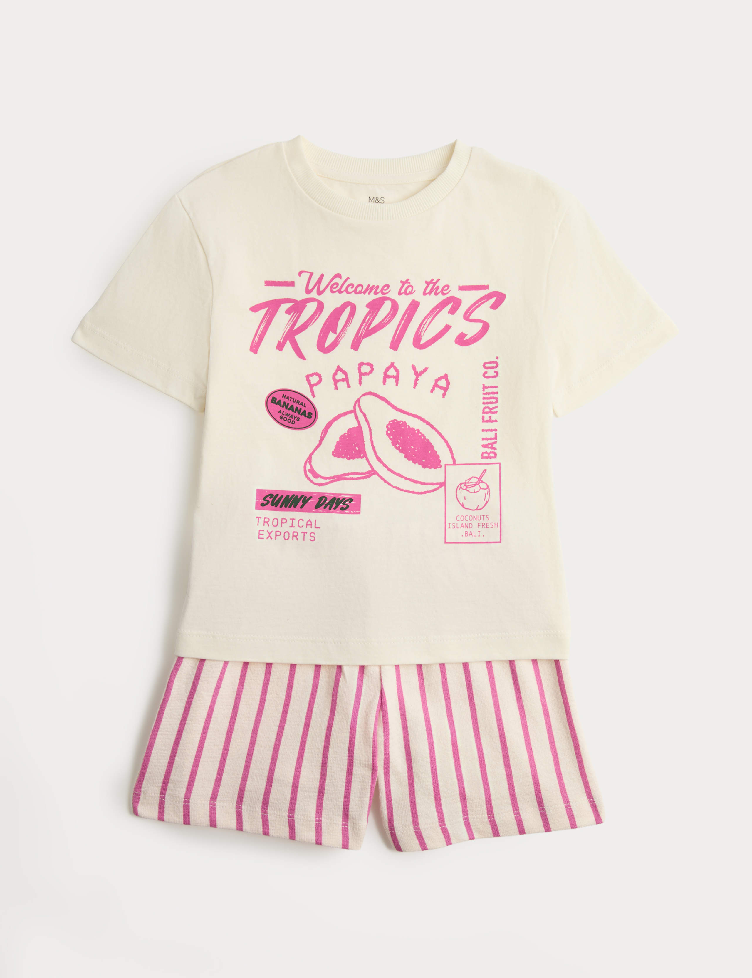 Cotton-Rich Papaya T-Shirt and Shorts (2-8 Yrs) 2 of 6