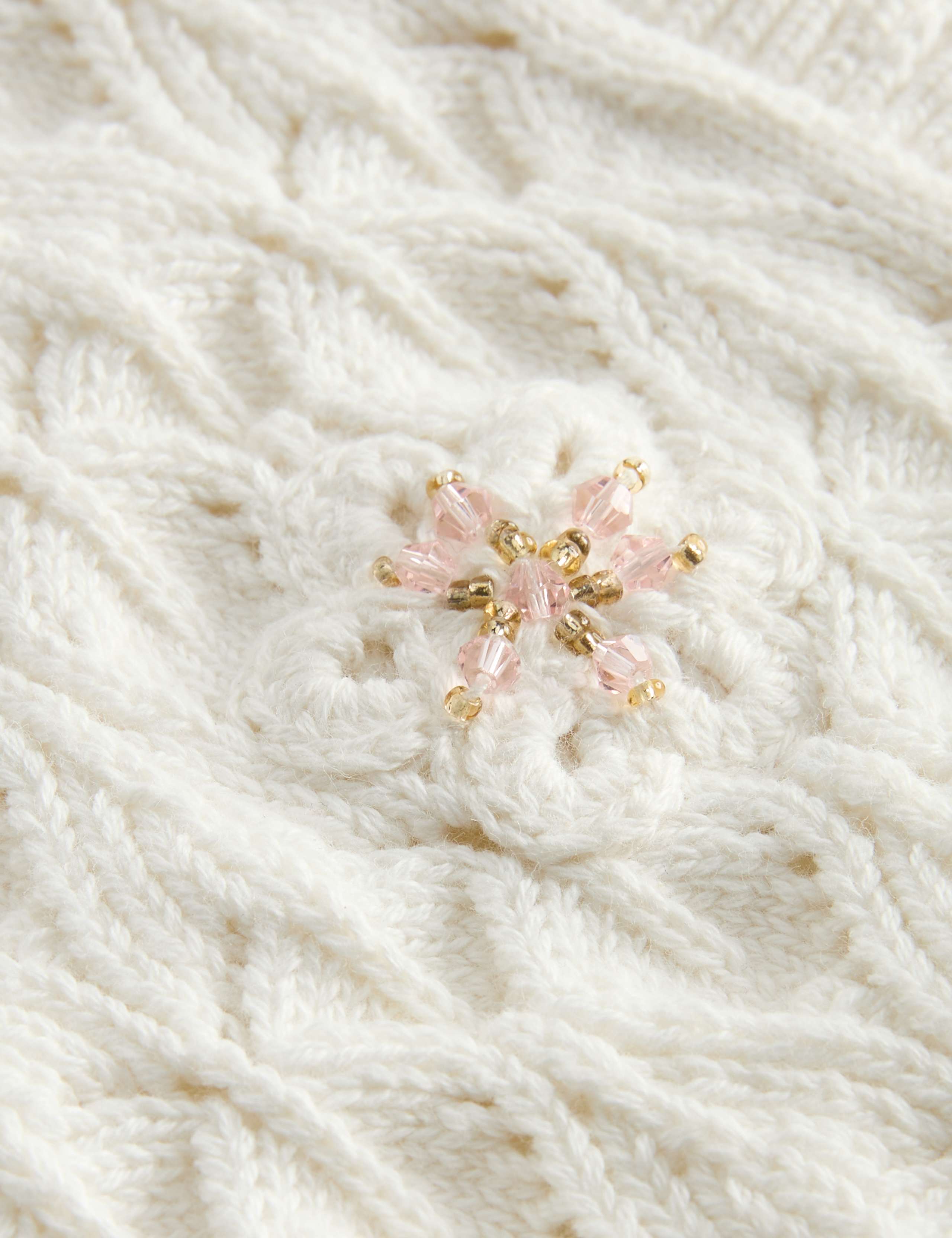 Cotton Rich Floral Cardigan (4-10 Yrs) 3 of 3