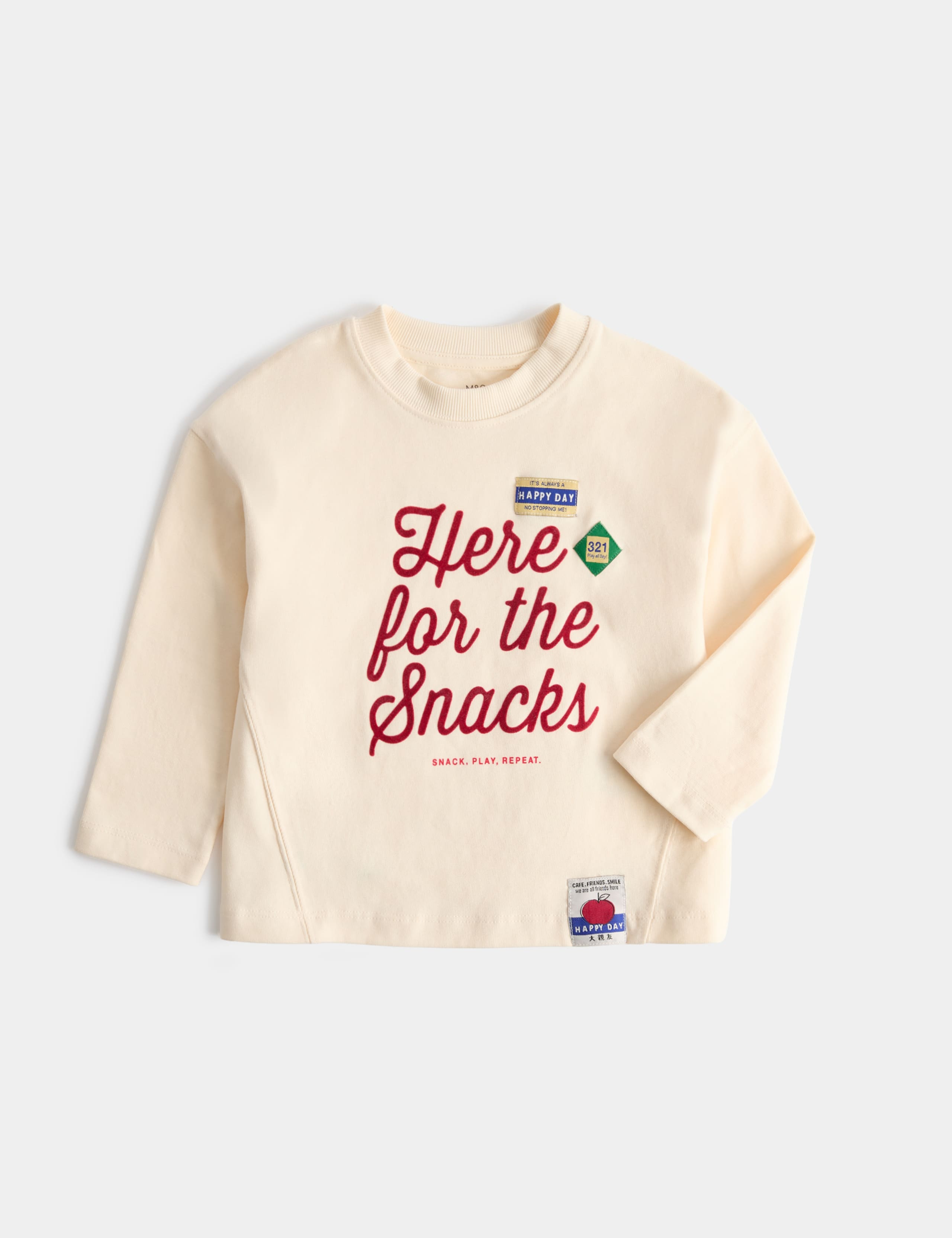 Pure Cotton Here For The Snacks Top (2-8 Yrs) 2 of 7