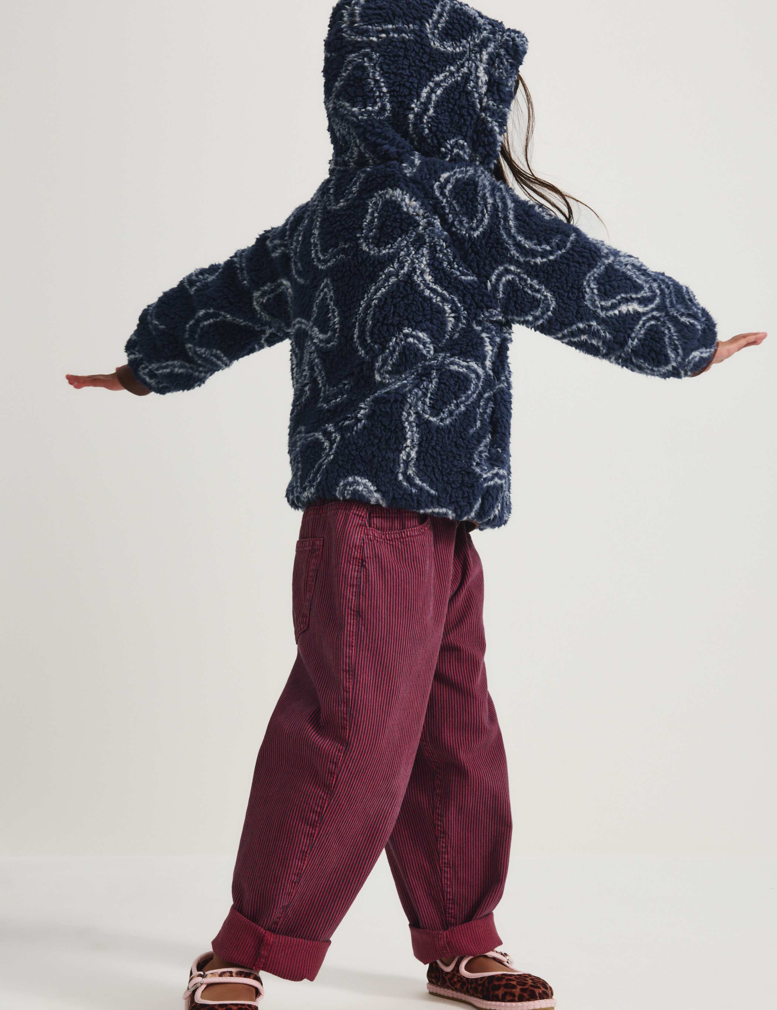 Bow Print Borg Jacket (2-10 Yrs) 3 of 8