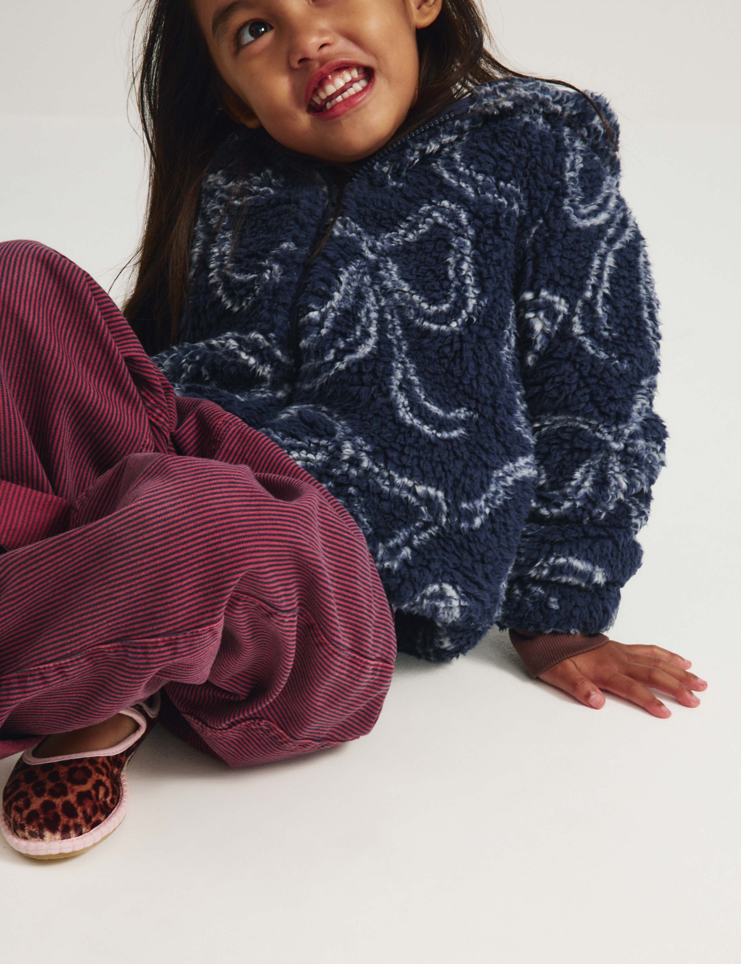 Bow Print Borg Jacket (2-10 Yrs) 7 of 8