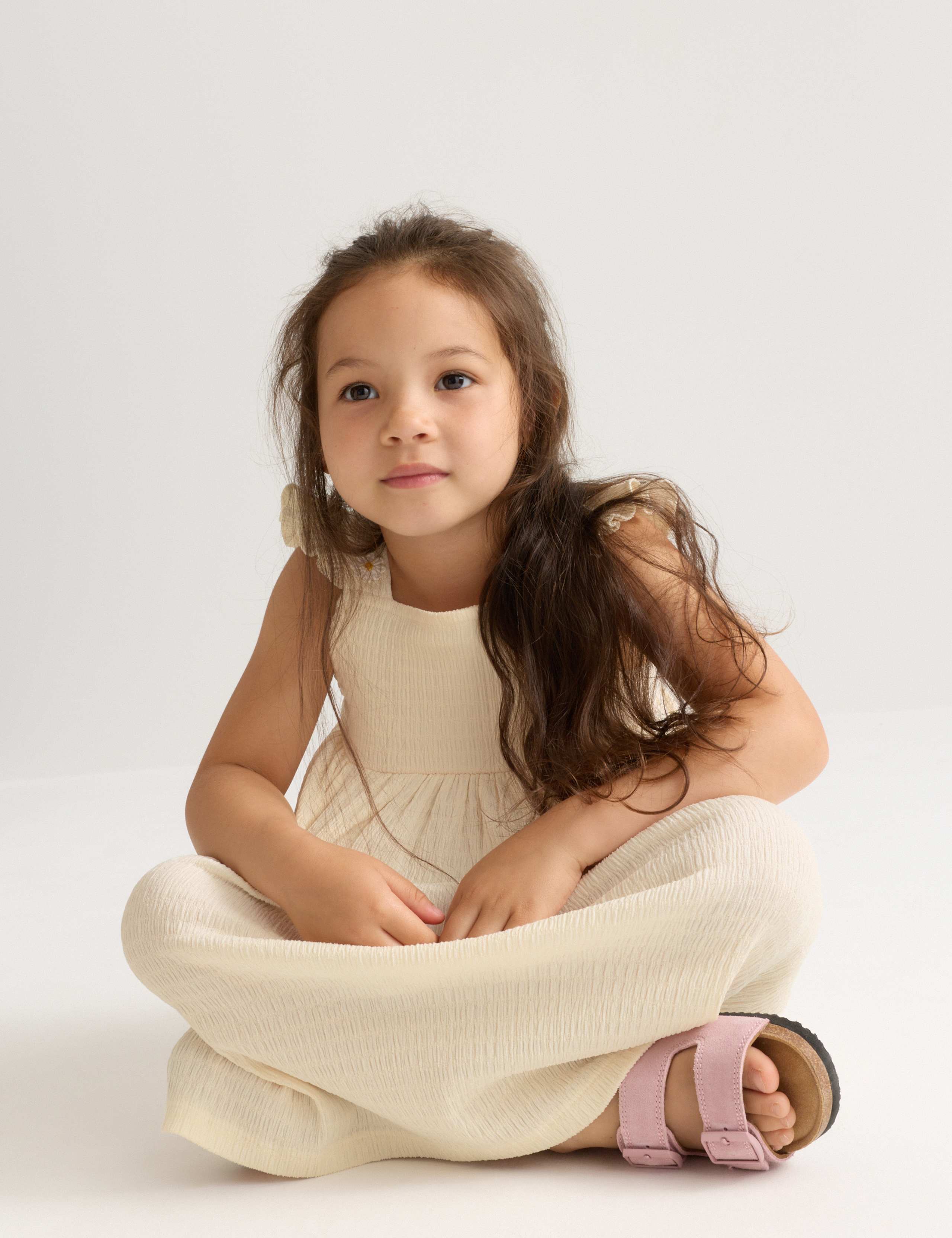 Embroidered Textured Frill Detail Dress (2-8 Yrs) 5 of 7