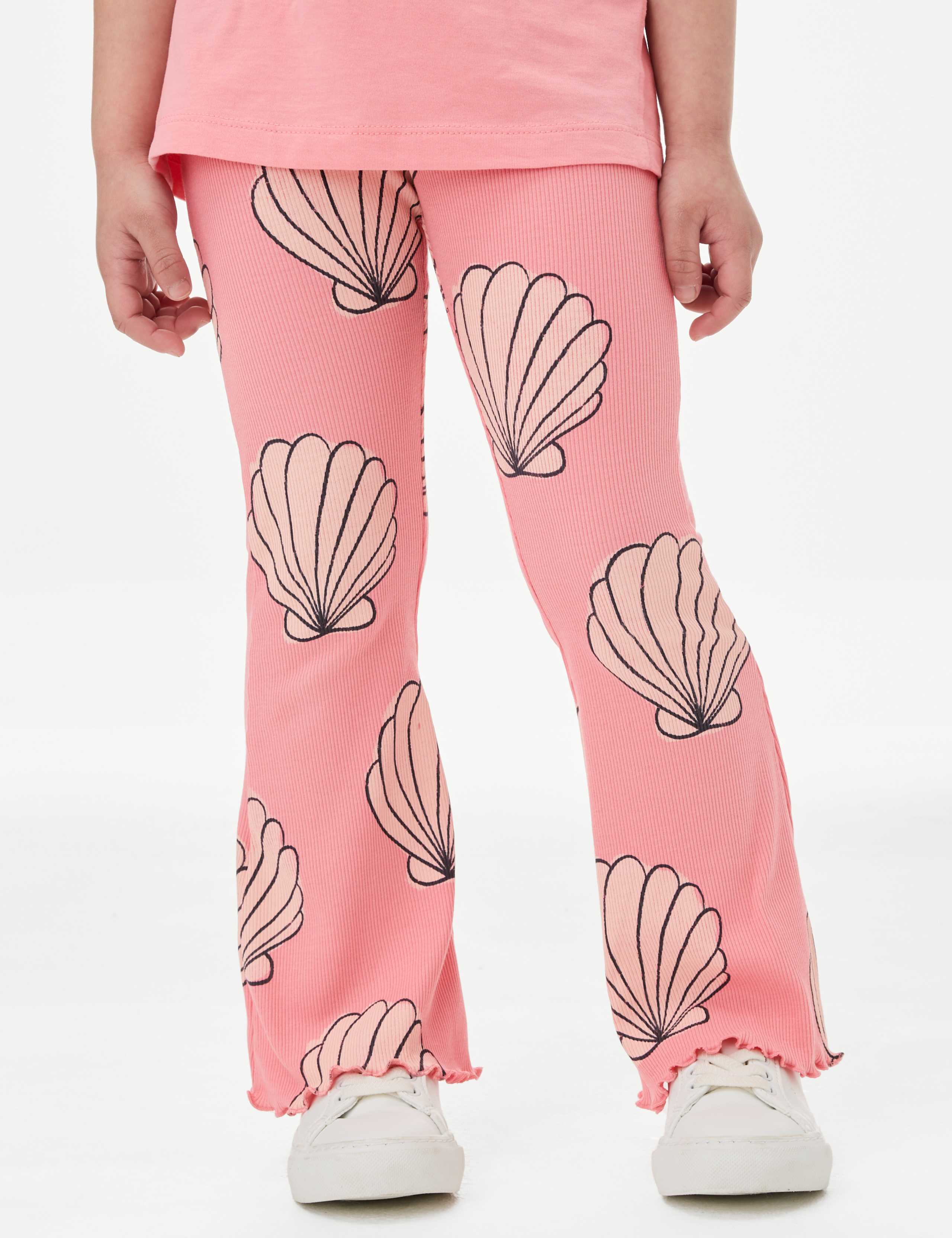 Cotton Rich Shell Print Kick Flare Leggings (2-8 Yrs) 3 of 4