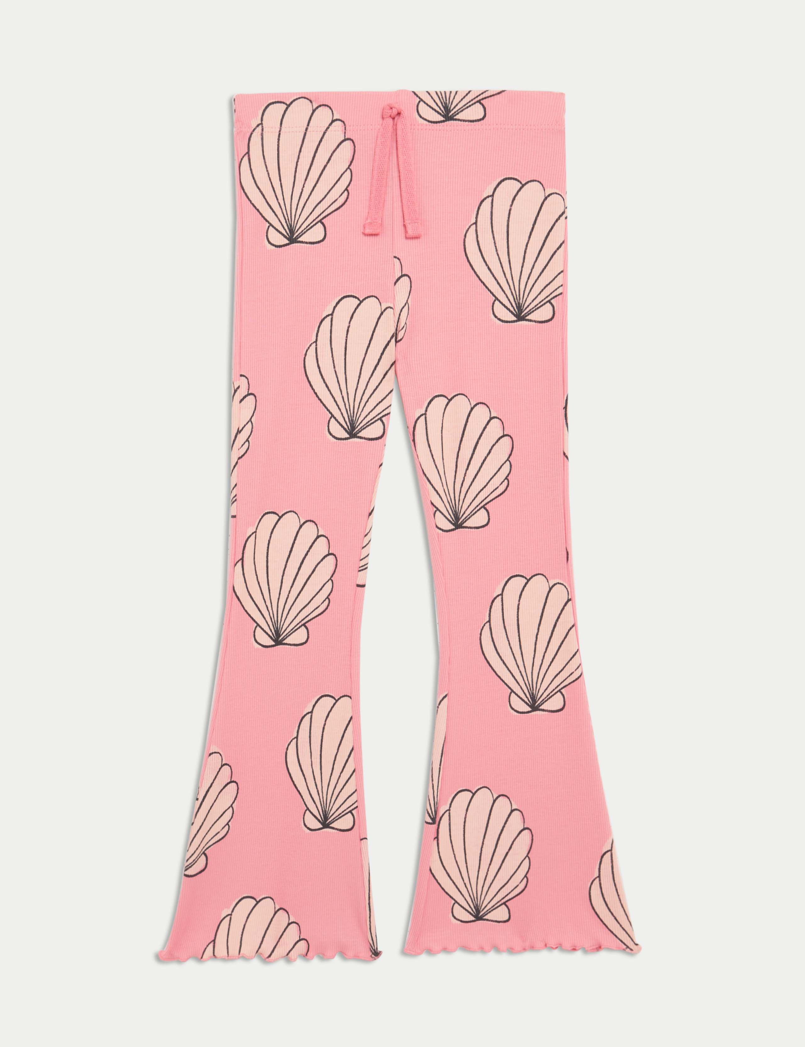 Cotton Rich Shell Print Kick Flare Leggings (2-8 Yrs) 2 of 4
