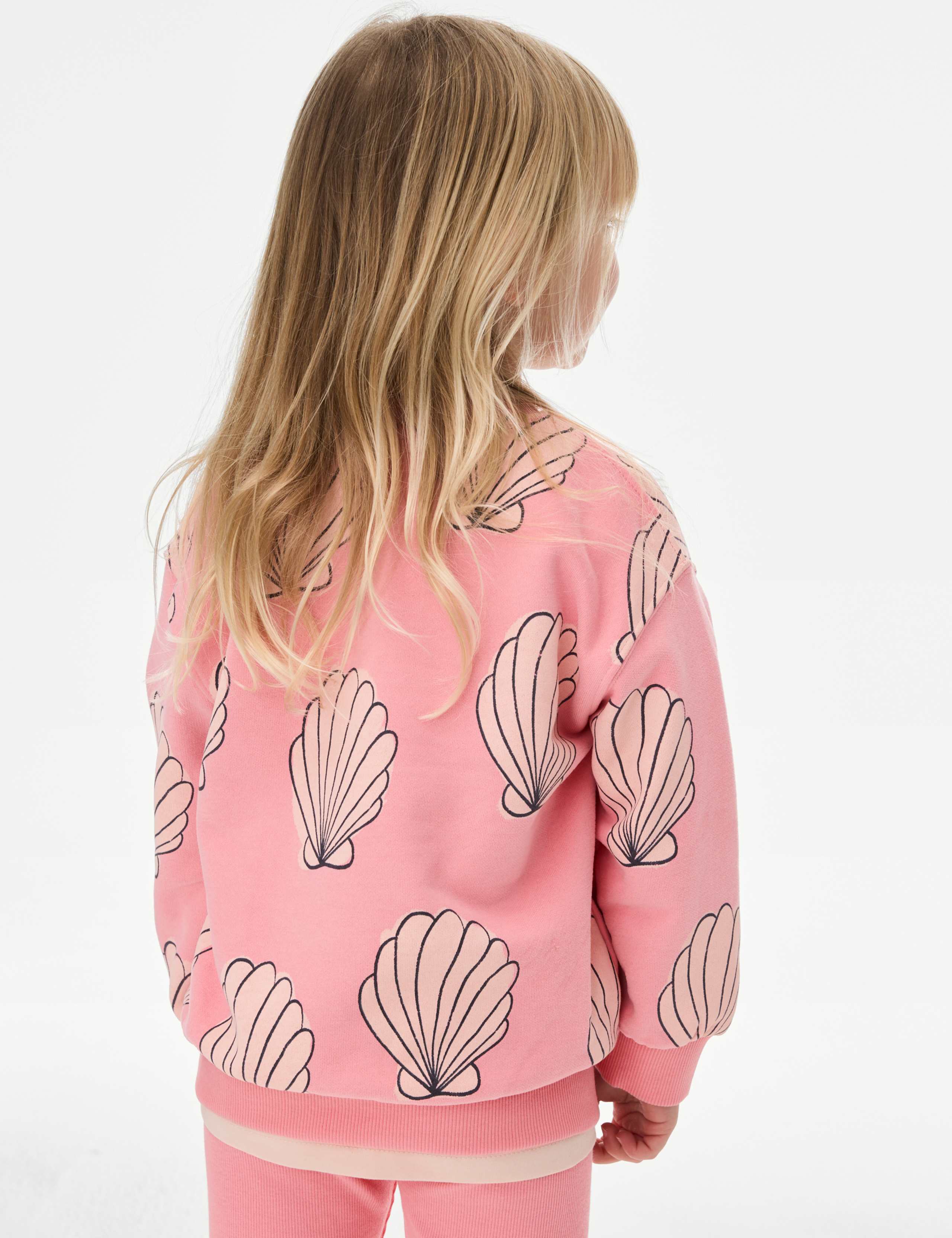 Cotton Rich Shell Print Sweatshirt (2-8 Yrs) 4 of 5