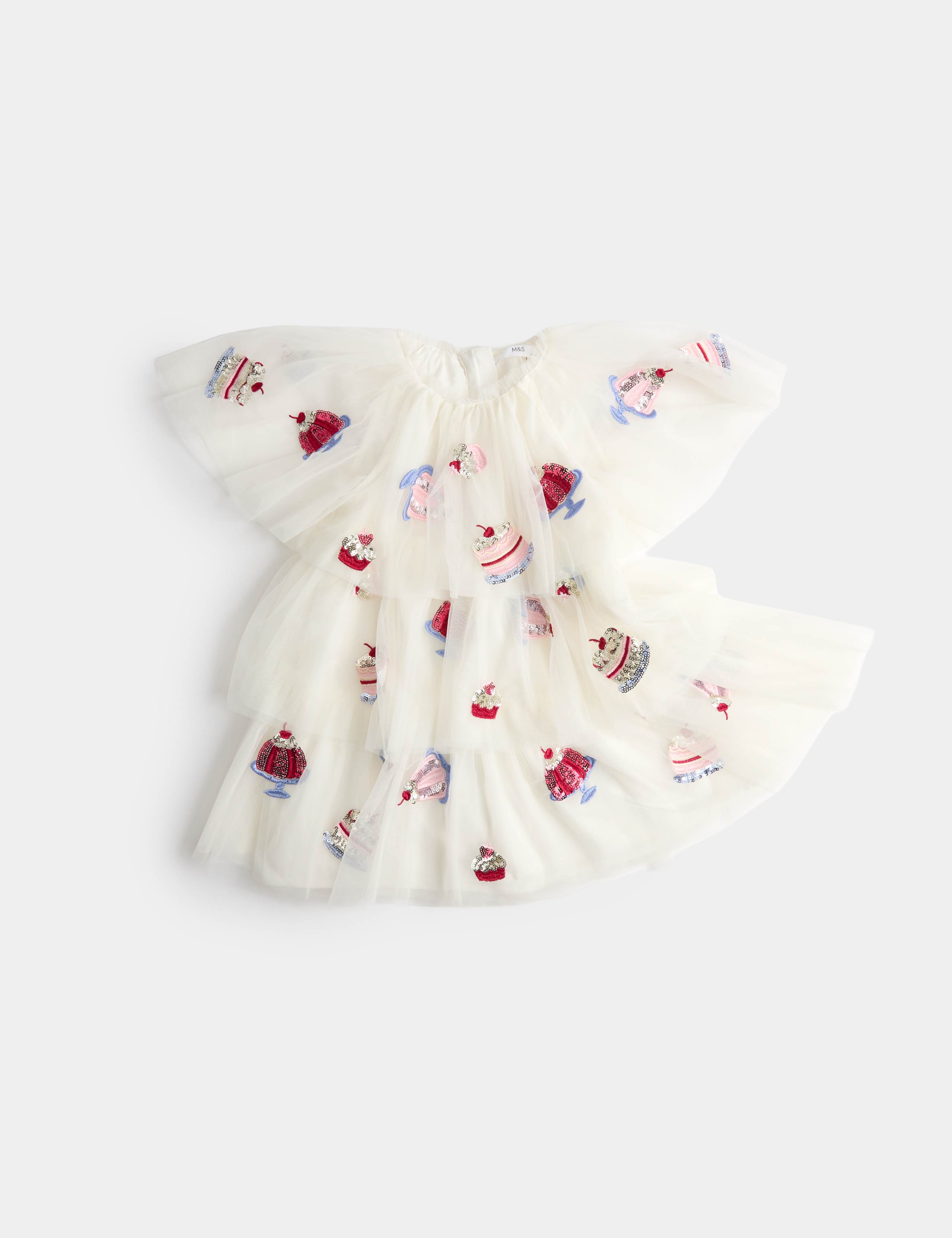 Sequin Jelly Mesh Dress (2-10 Yrs) 1 of 2