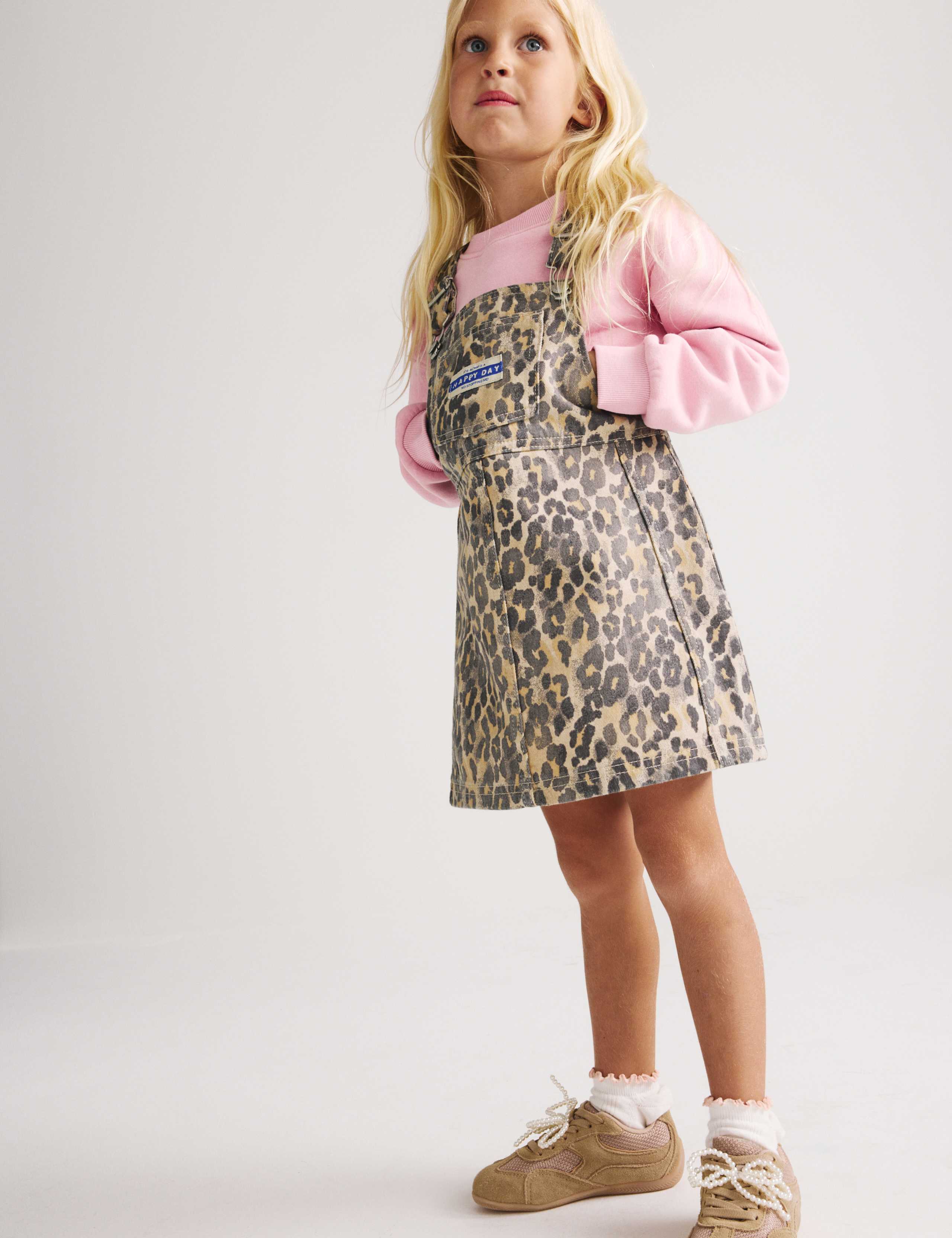 2 Piece Denim Leopard Pinny Outfit (2-8 Yrs) 7 of 7