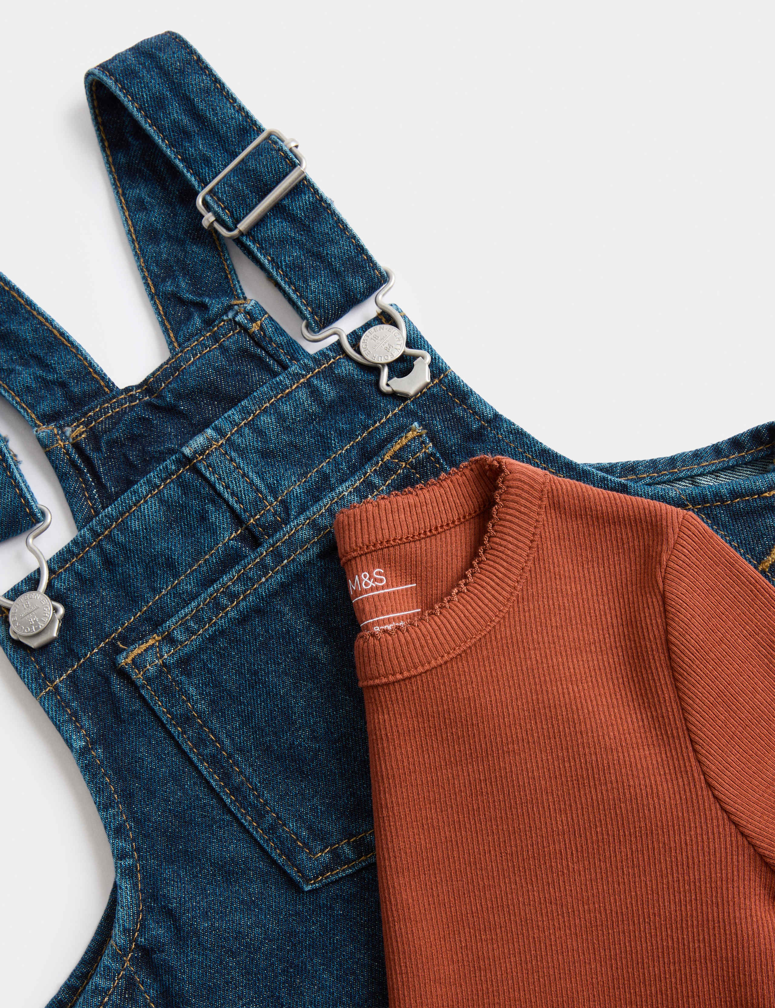 2 Piece Denim Pinafore Outfit (2-10 Yrs) 2 of 2