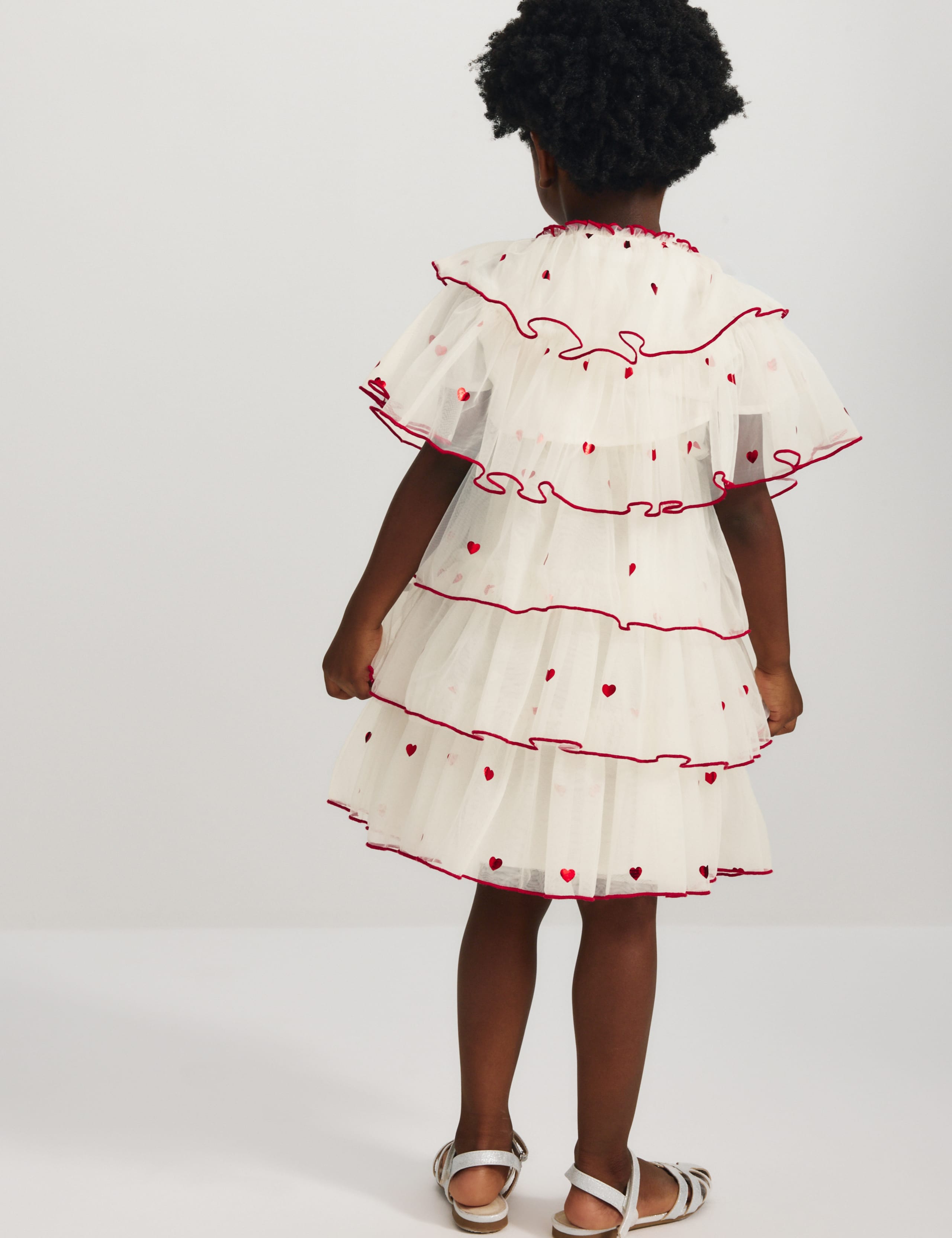 Heart Tiered Dress with Cape 4 of 9