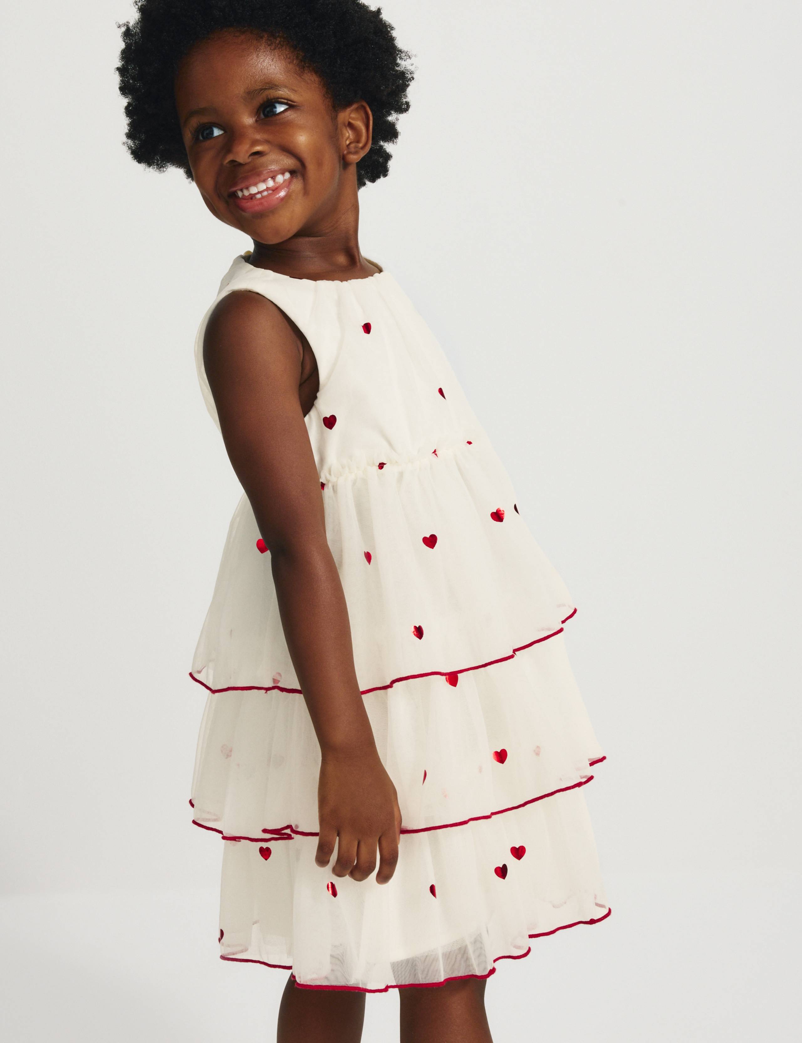 Heart Tiered Dress with Cape 5 of 9