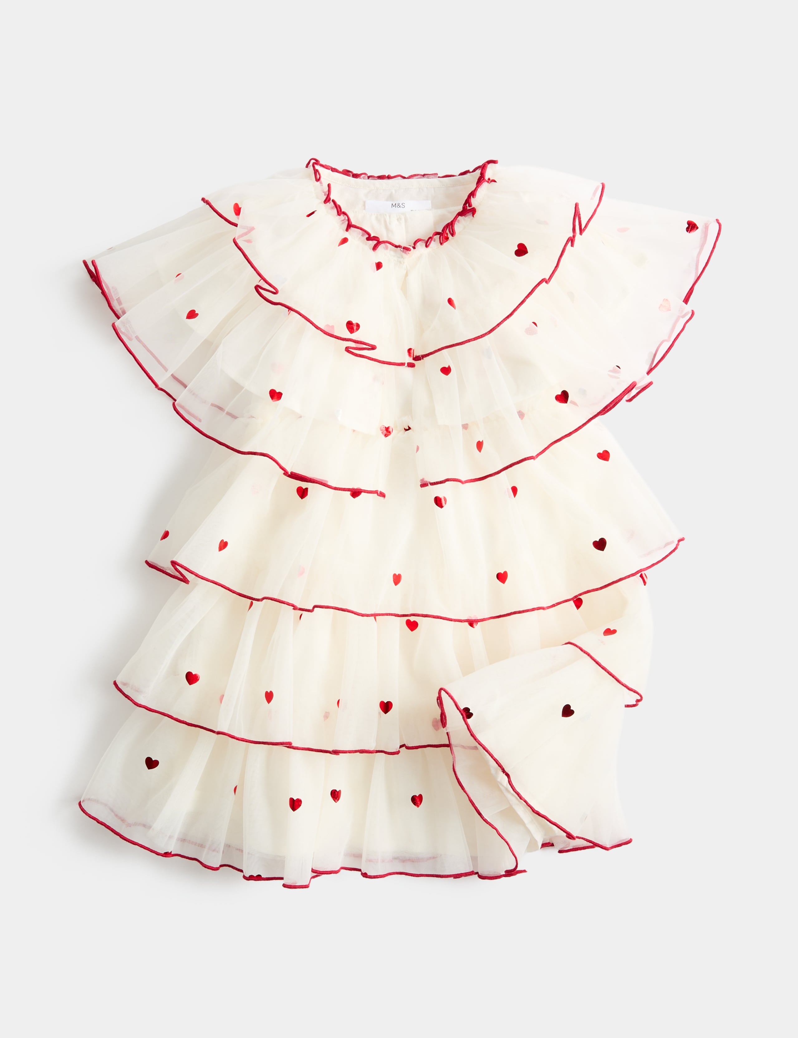 Heart Tiered Dress with Cape 2 of 9