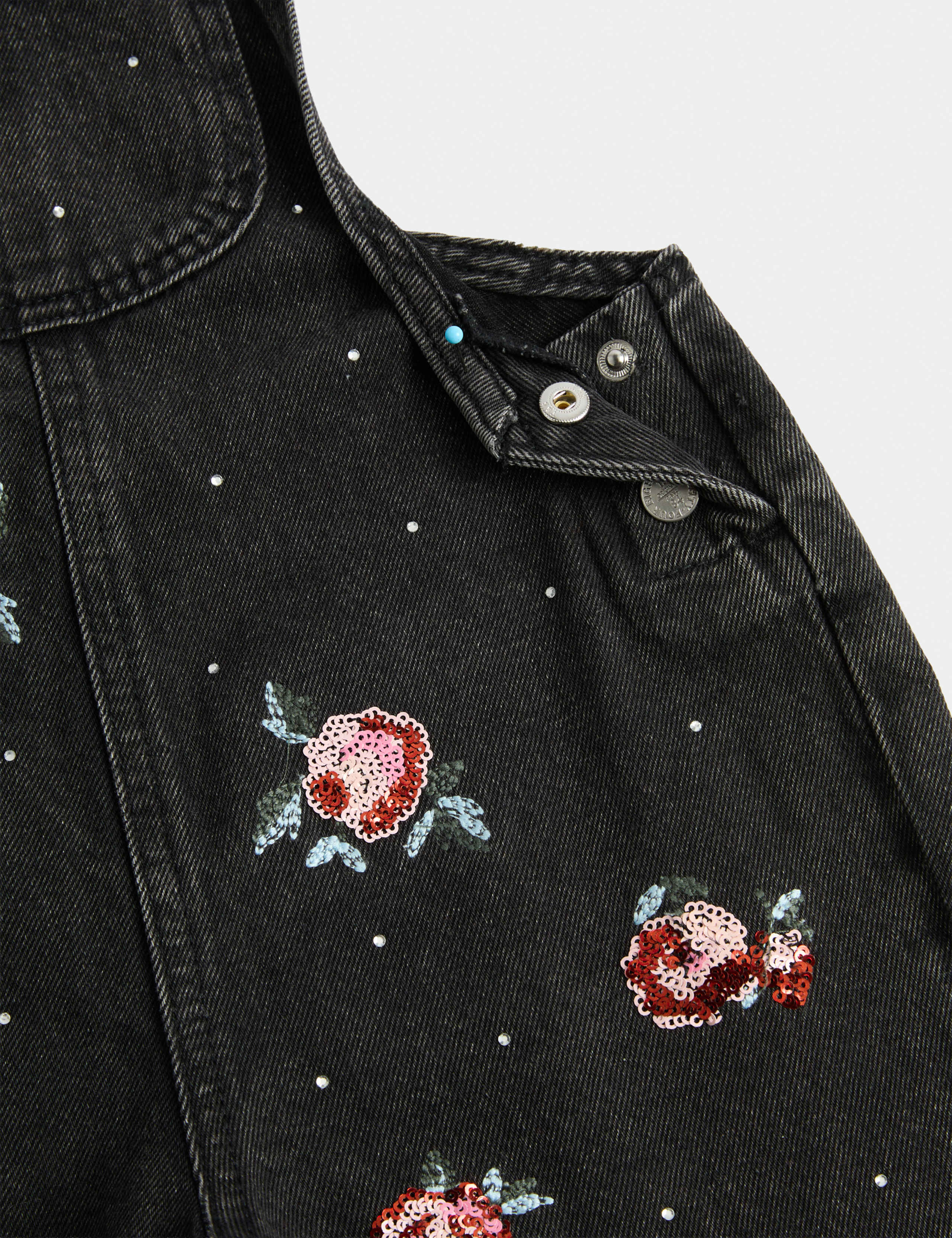 Denim Sequin Dungarees 9 of 9