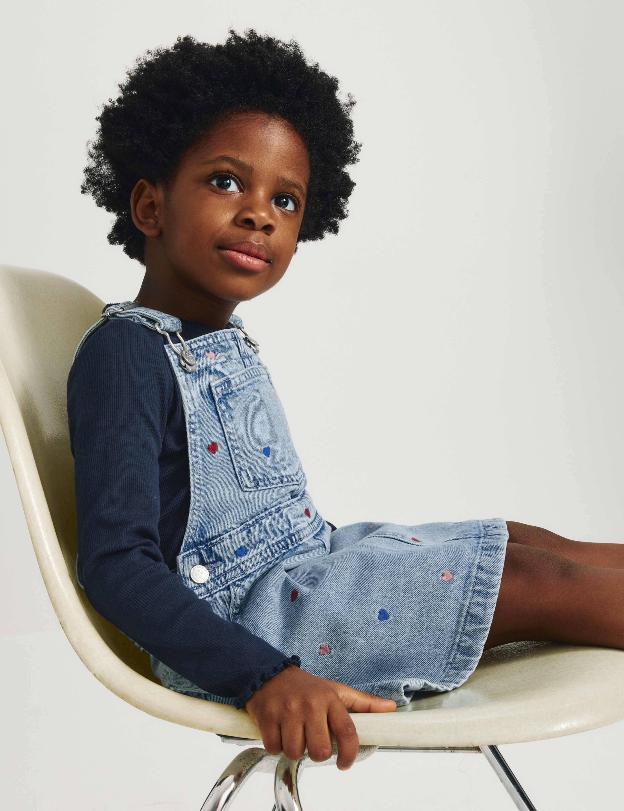 2pc Denim Heart Pinafore 3 of 8