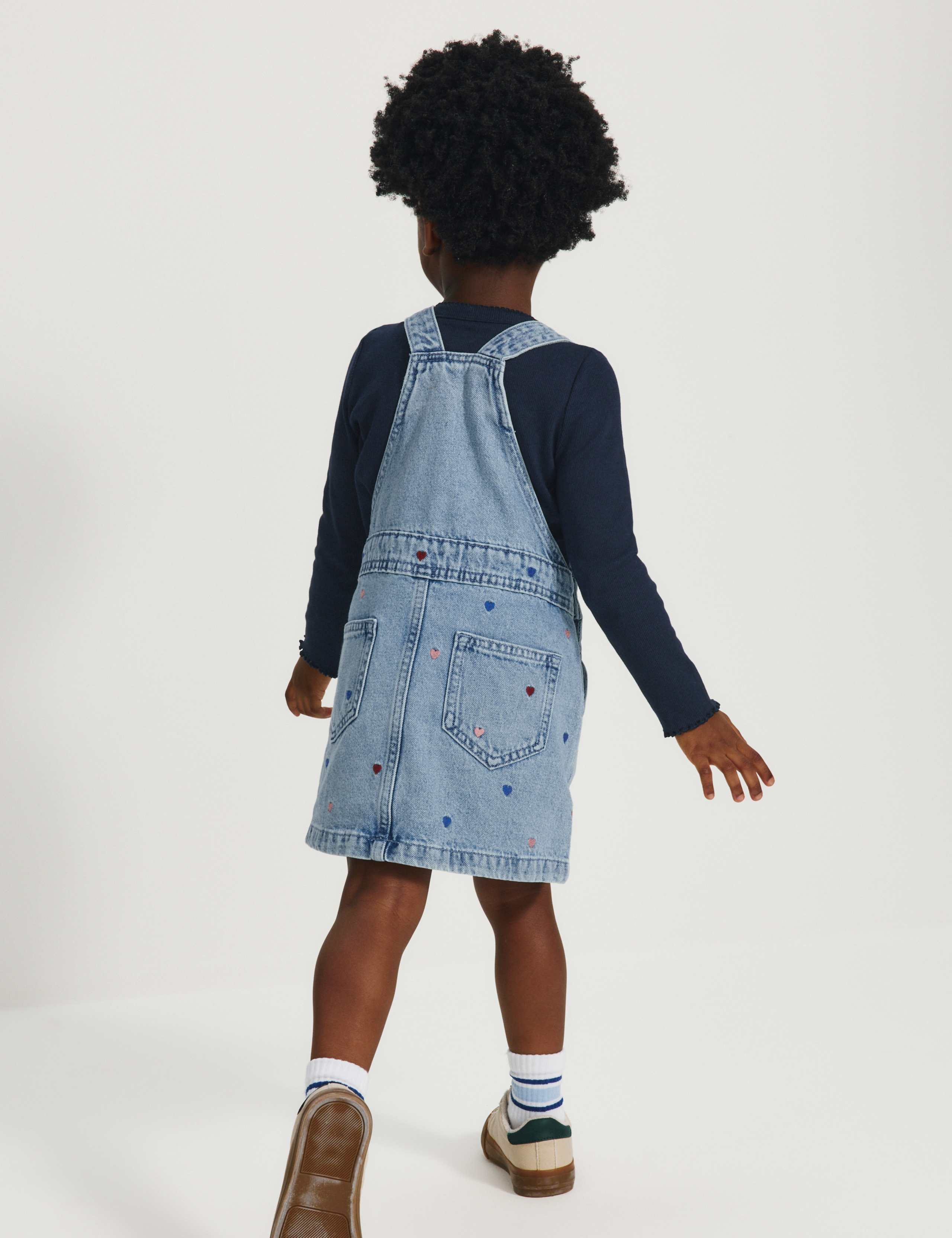 2pc Denim Heart Pinafore 5 of 8