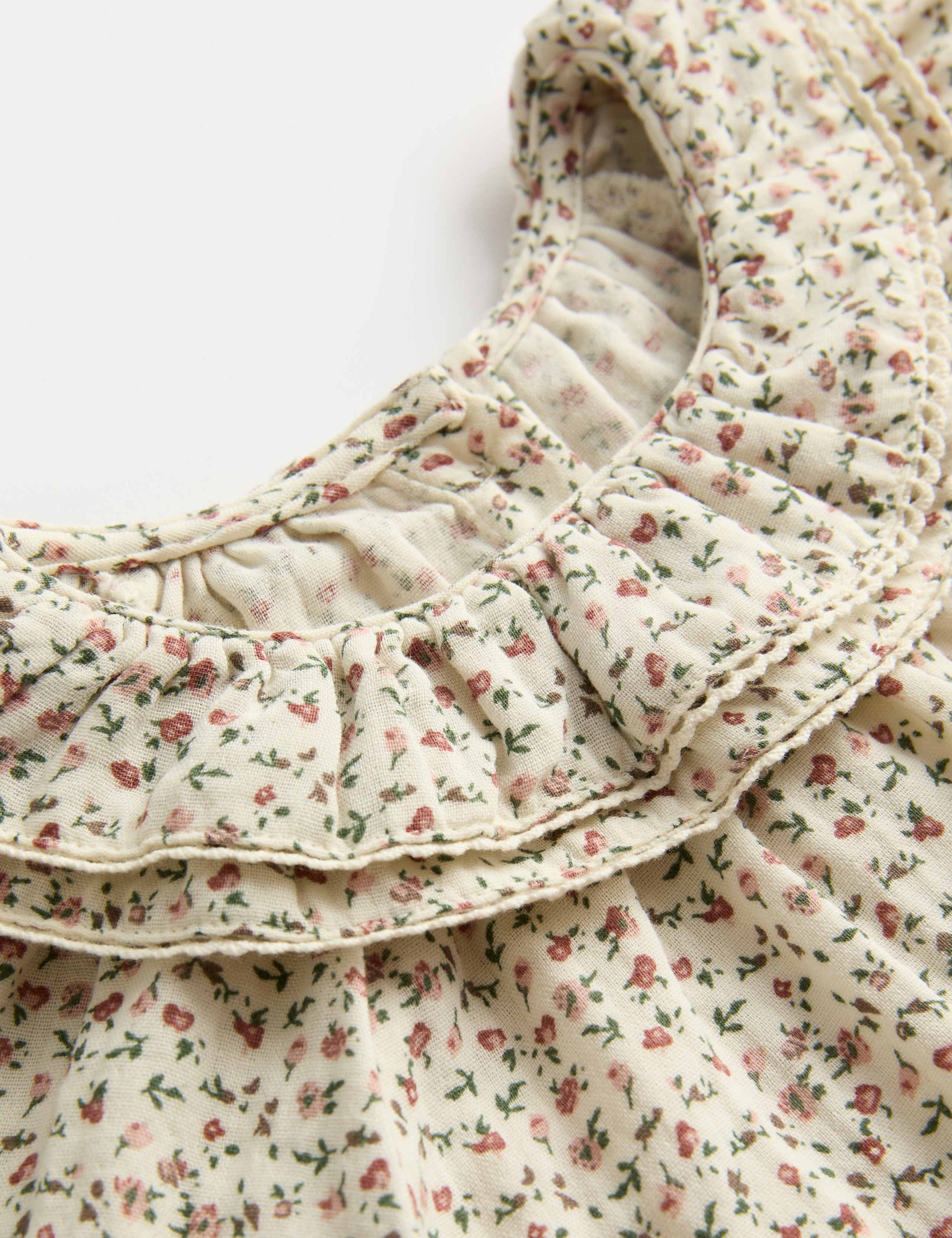 Pure Cotton Ditsy Floral Blouse (1-10 Yrs) 4 of 5
