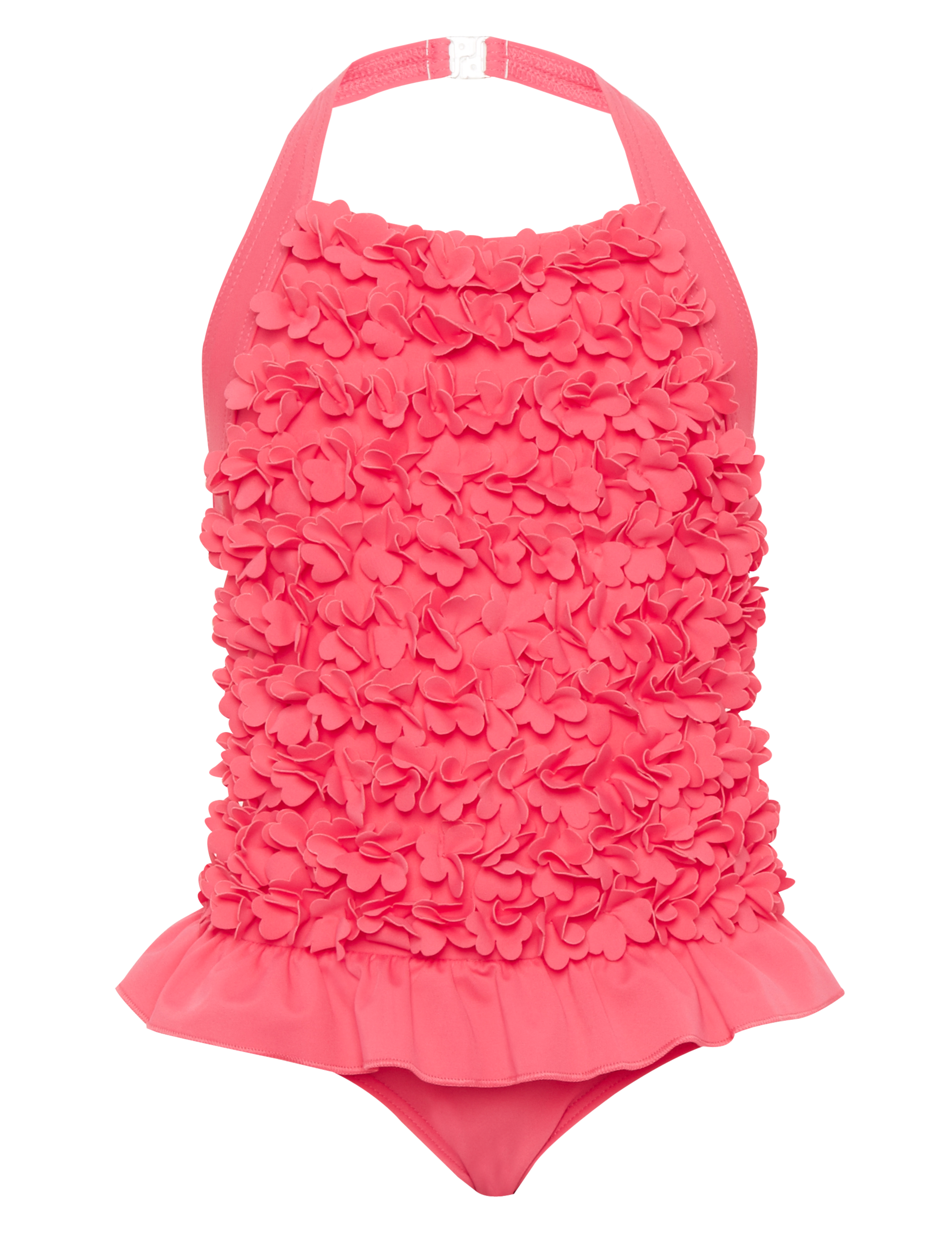 Halterneck 3D Effect Floral Corsage Swimsuit with Chlorine Resistant (1-7 Years) 2 of 4