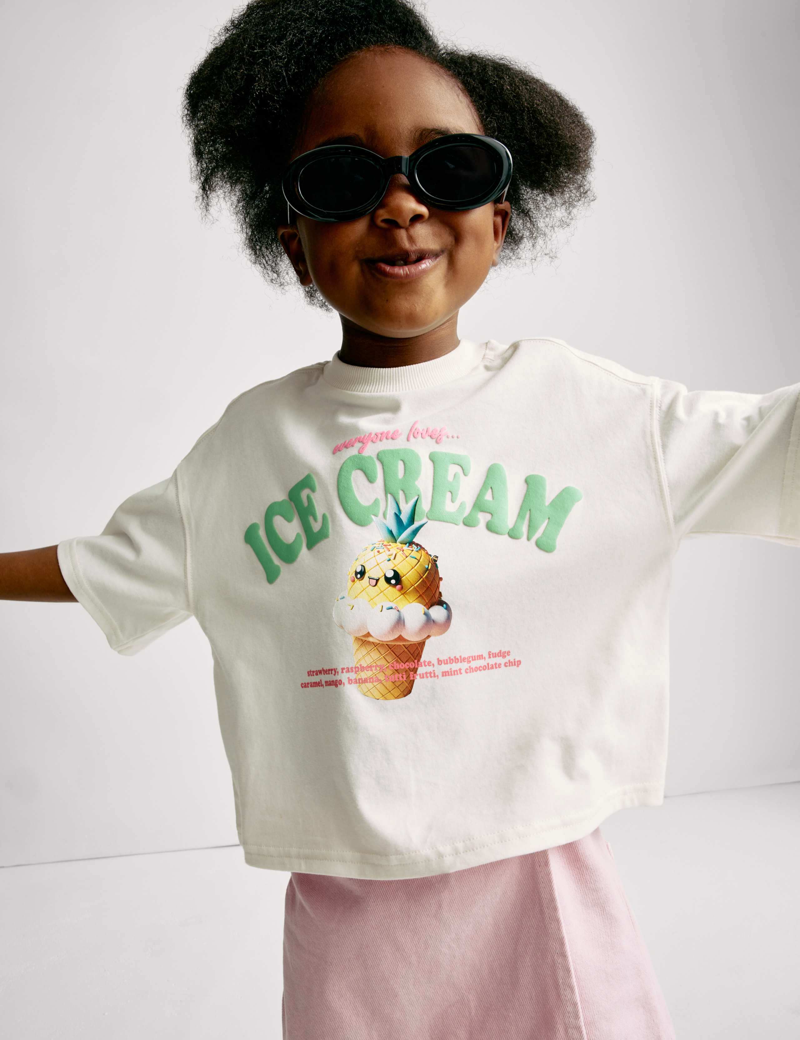 Pure Cotton Ice Cream Slogan T-Shirt (2-8 Yrs) 3 of 7