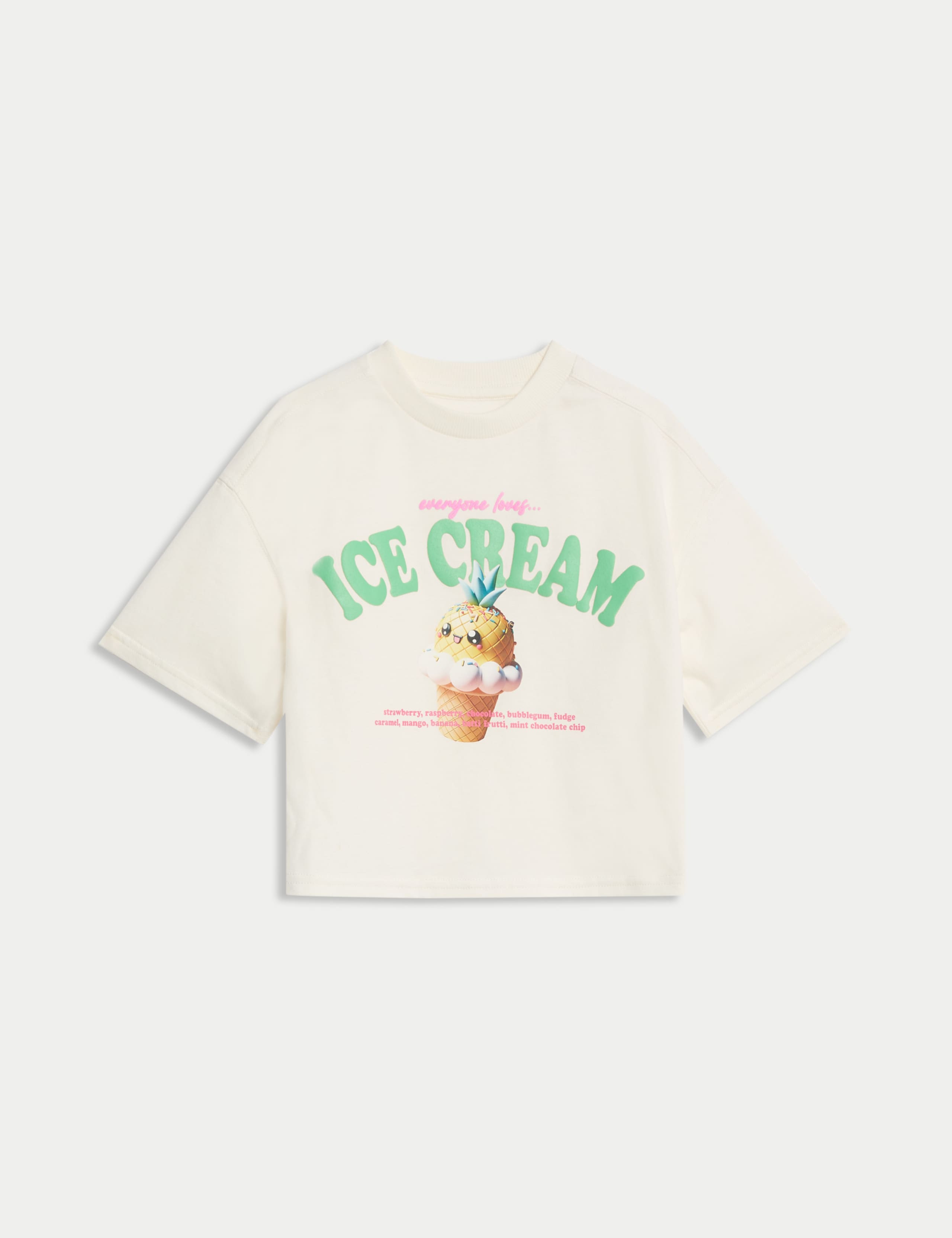 Pure Cotton Ice Cream Slogan T-Shirt (2-8 Yrs) 2 of 7