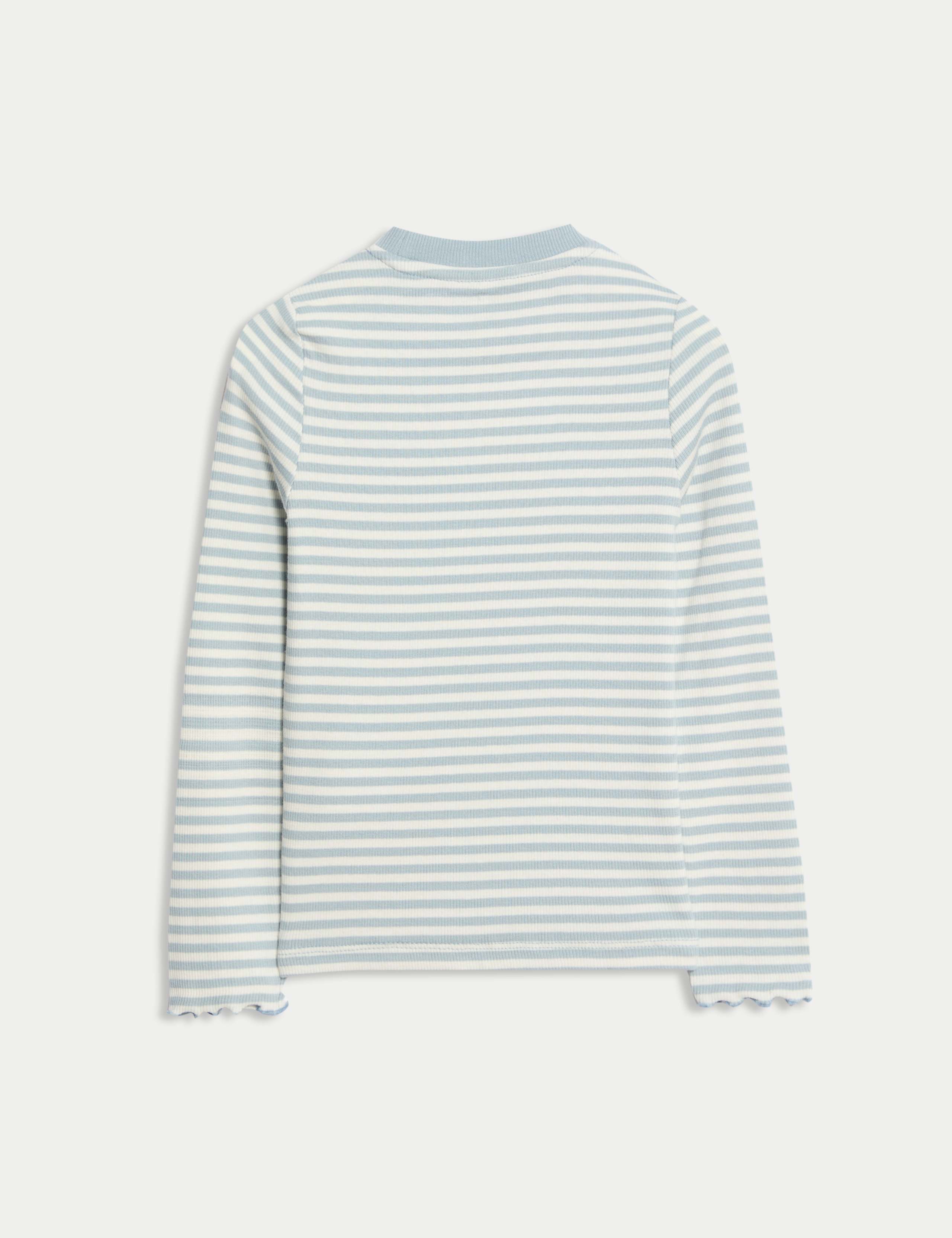 Cotton Rich Ribbed Top (2-8 Yrs) 2 of 2