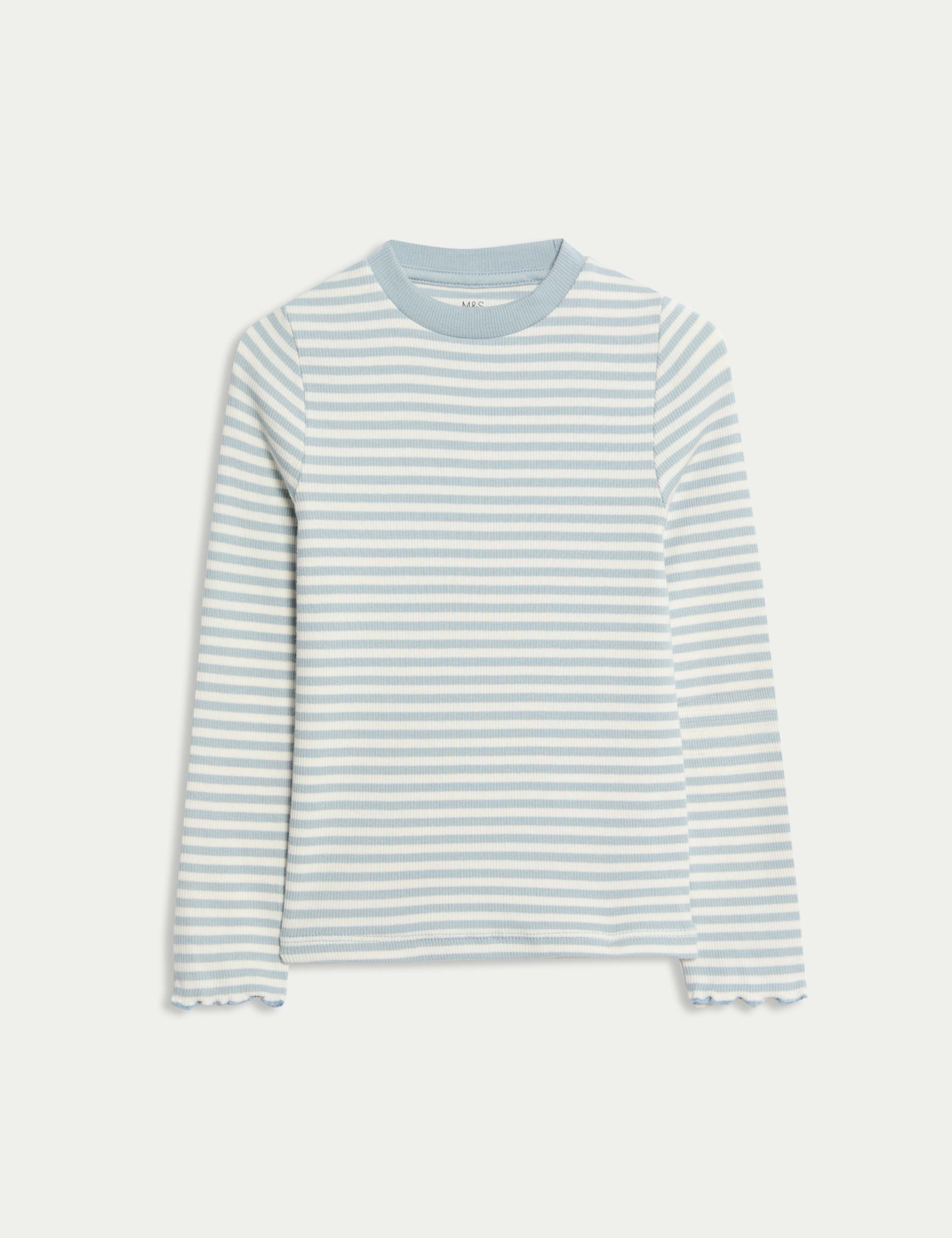 Cotton Rich Ribbed Top (2-8 Yrs) 1 of 2