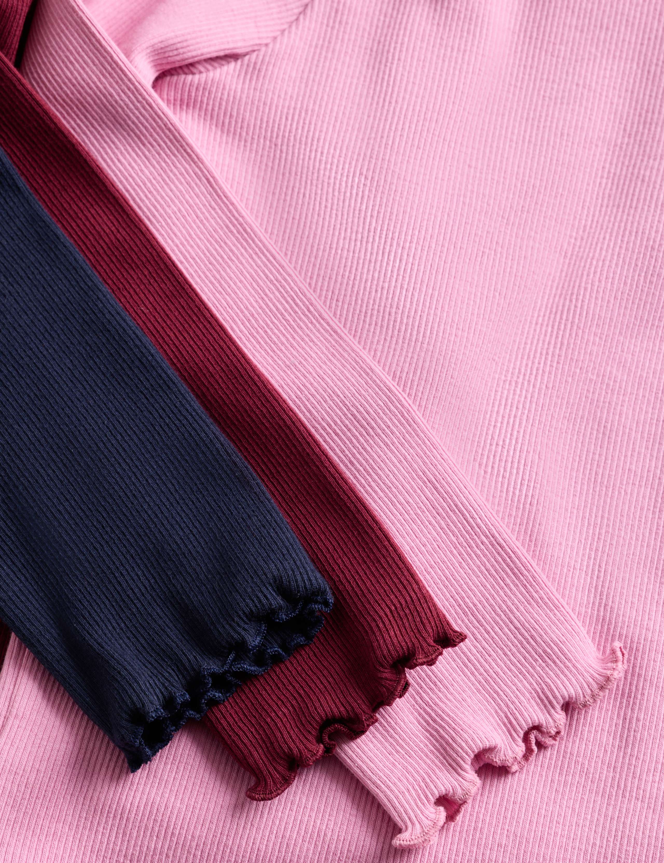 3pk Cotton Rich Ribbed Tops 2 of 2