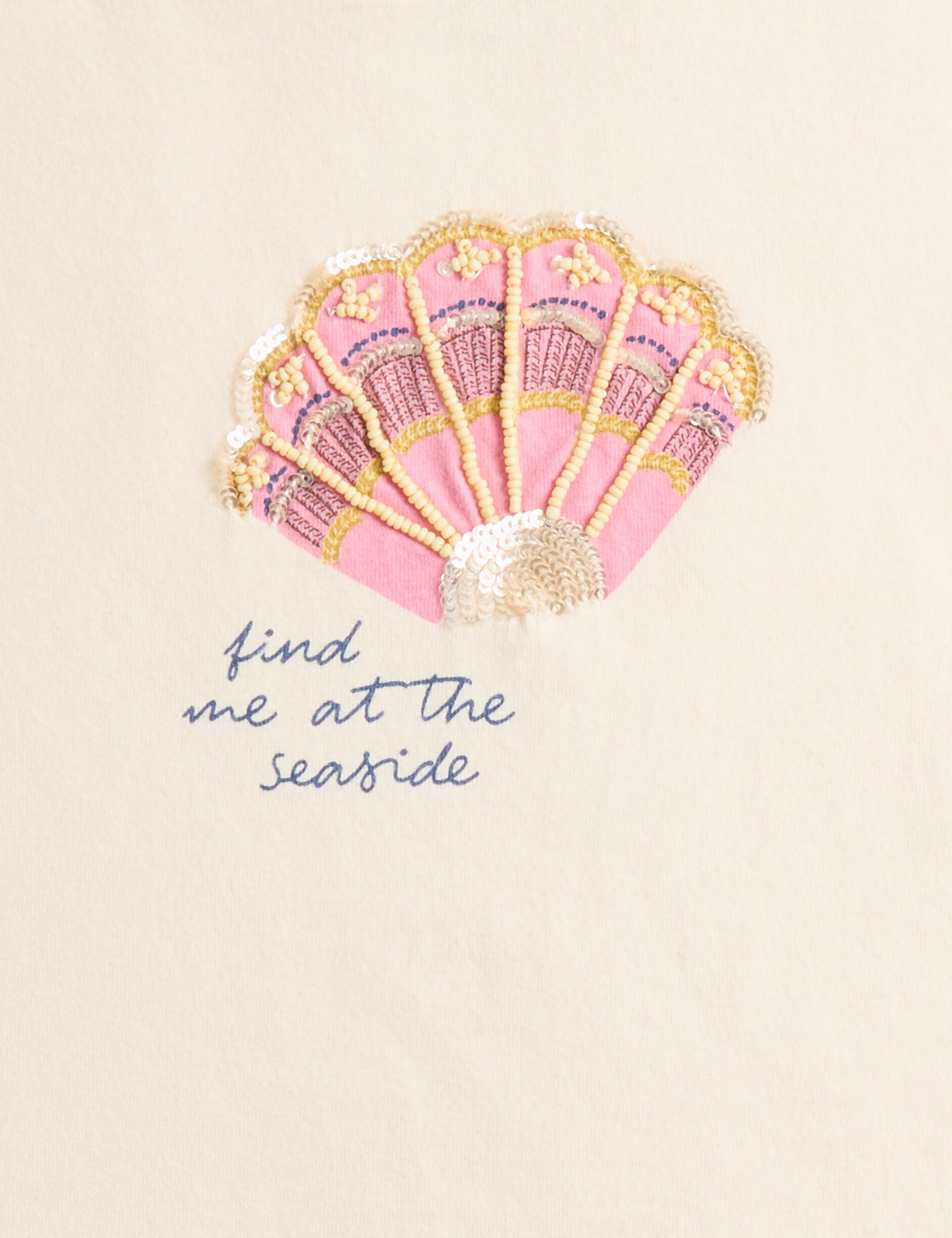 Pure Cotton Shell Embellished T-Shirt (4-8 Yrs) 7 of 7