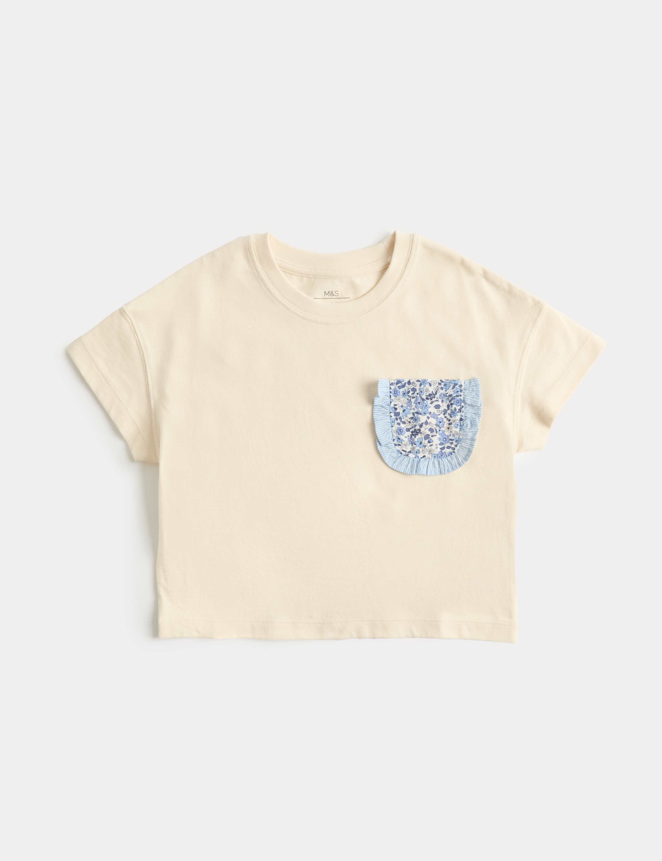 Pure Cotton Cross Stitch Pocket T-Shirt 1 of 2