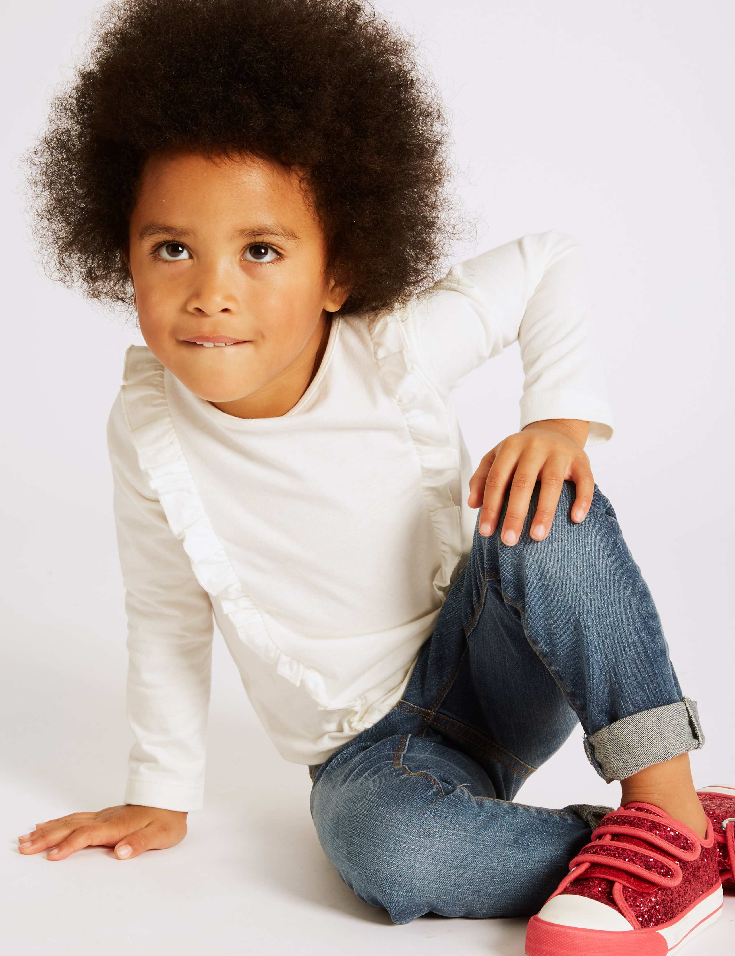 3 Pack Pure Cotton Frill Tops (3 Months - 5 Years) 3 of 8