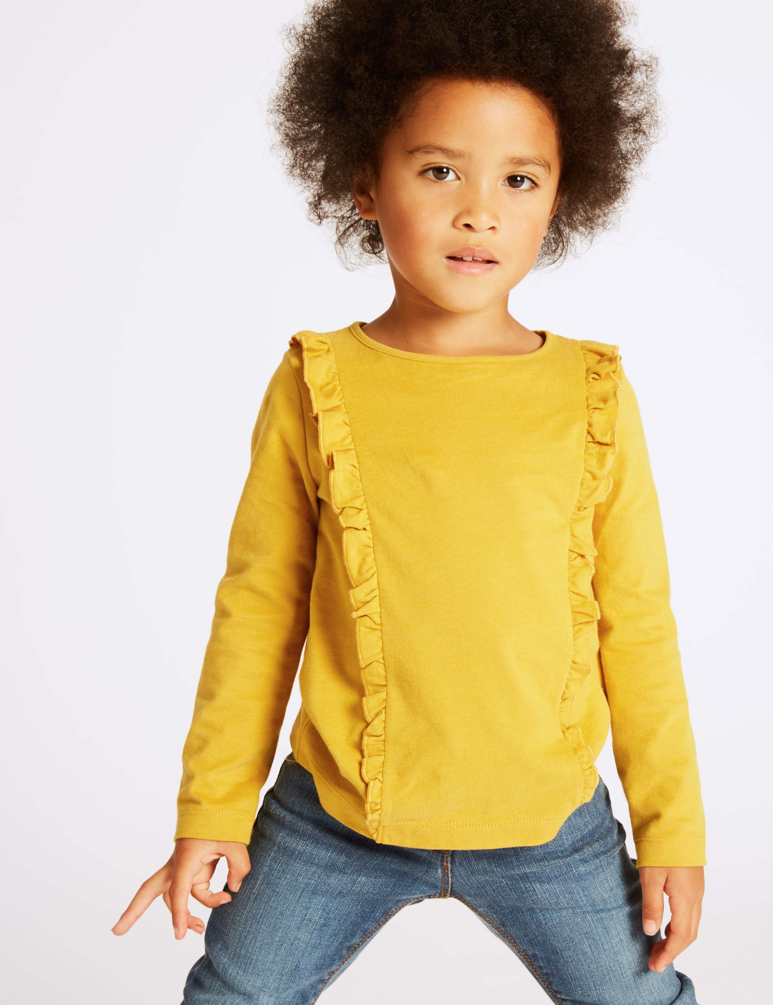 3 Pack Pure Cotton Frill Tops (3 Months - 5 Years) 4 of 8