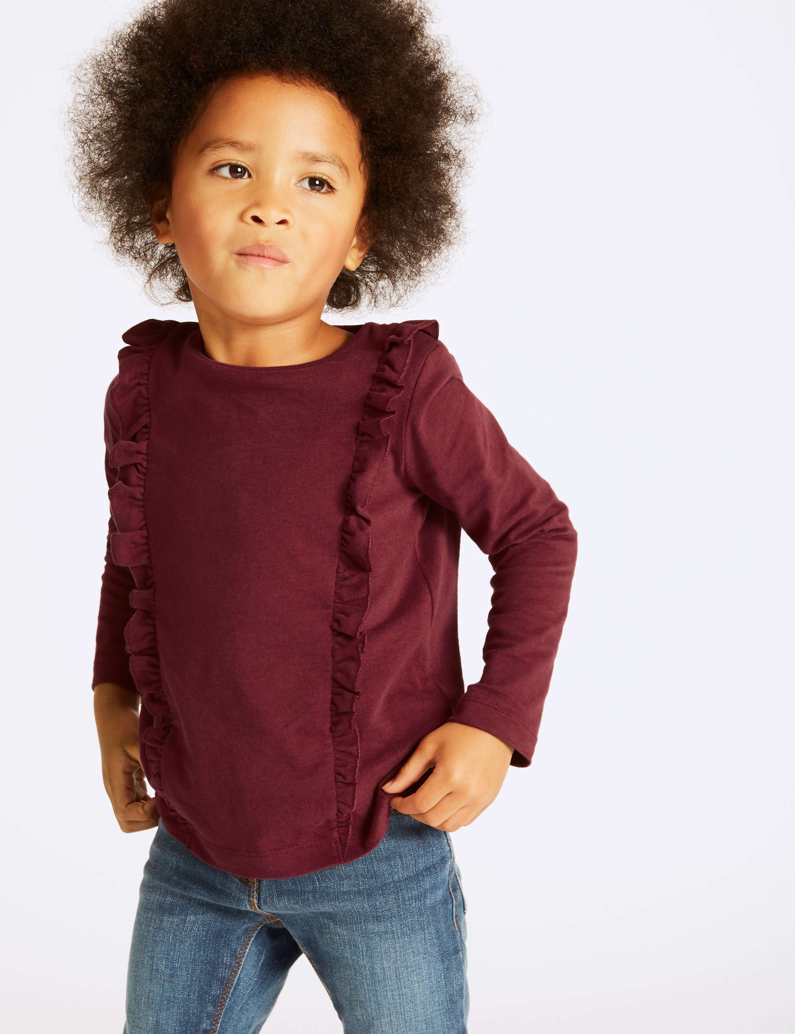 3 Pack Pure Cotton Frill Tops (3 Months - 5 Years) 5 of 8