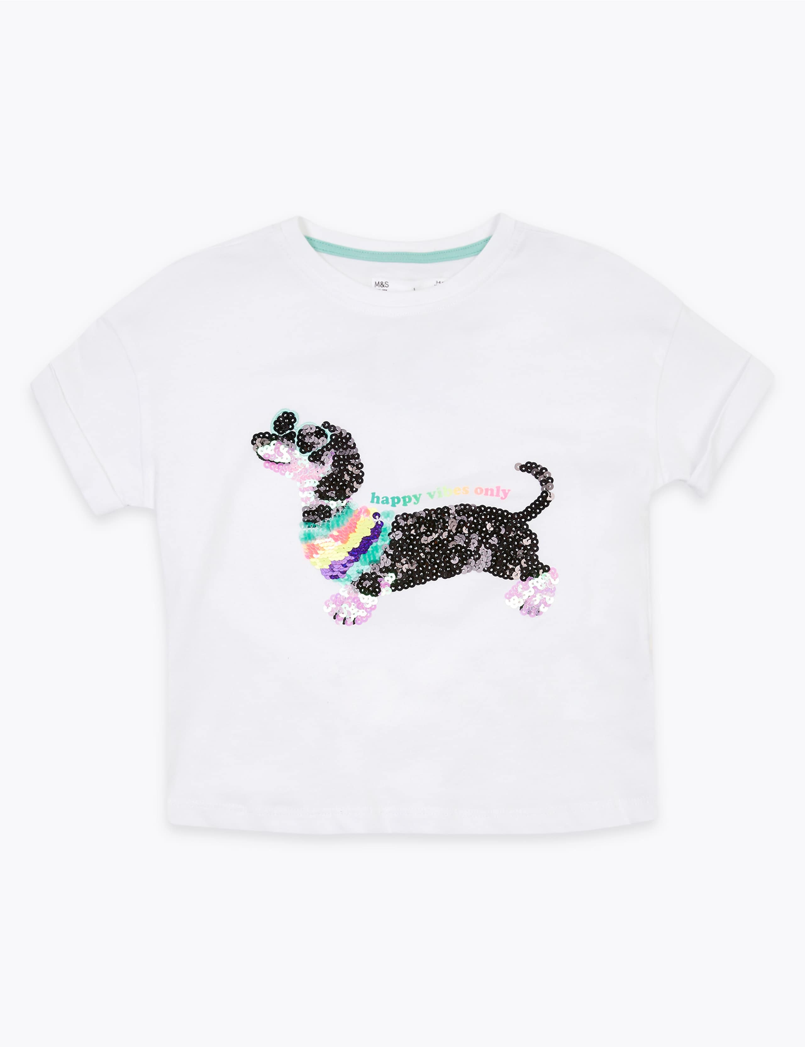 Cotton Sequin Sausage Dog T-Shirt (2-7 Years) 2 of 4
