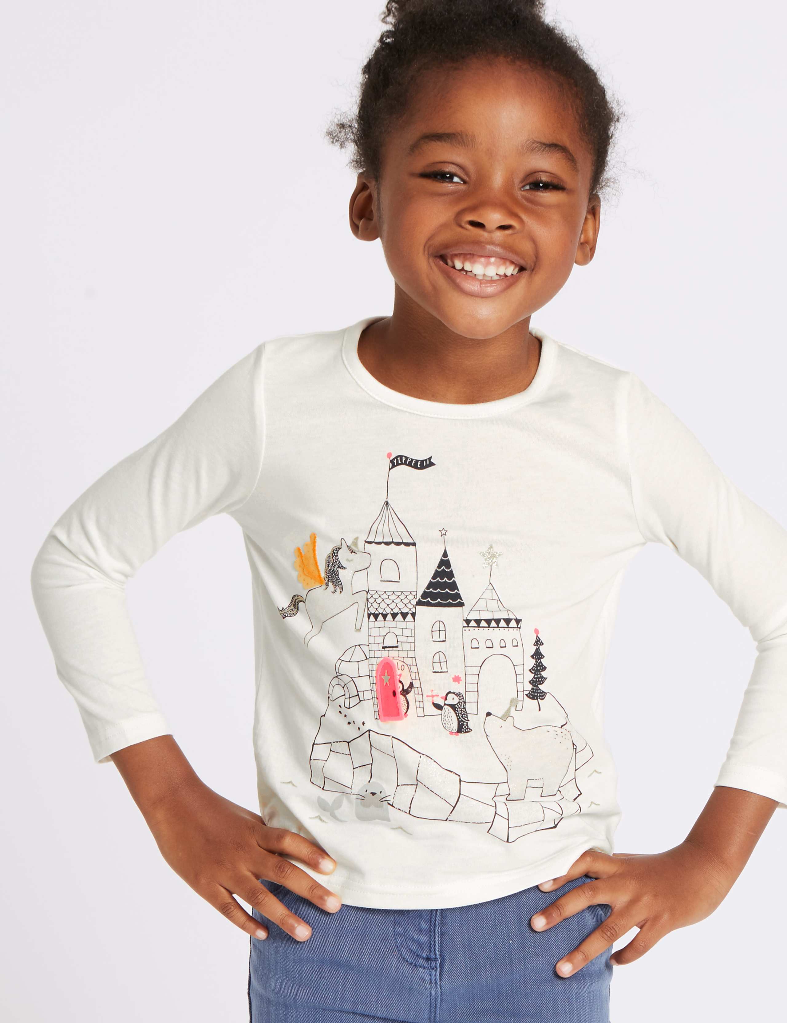 4 Pack Pure Cotton Tops (3 Months - 6 Years) 4 of 9