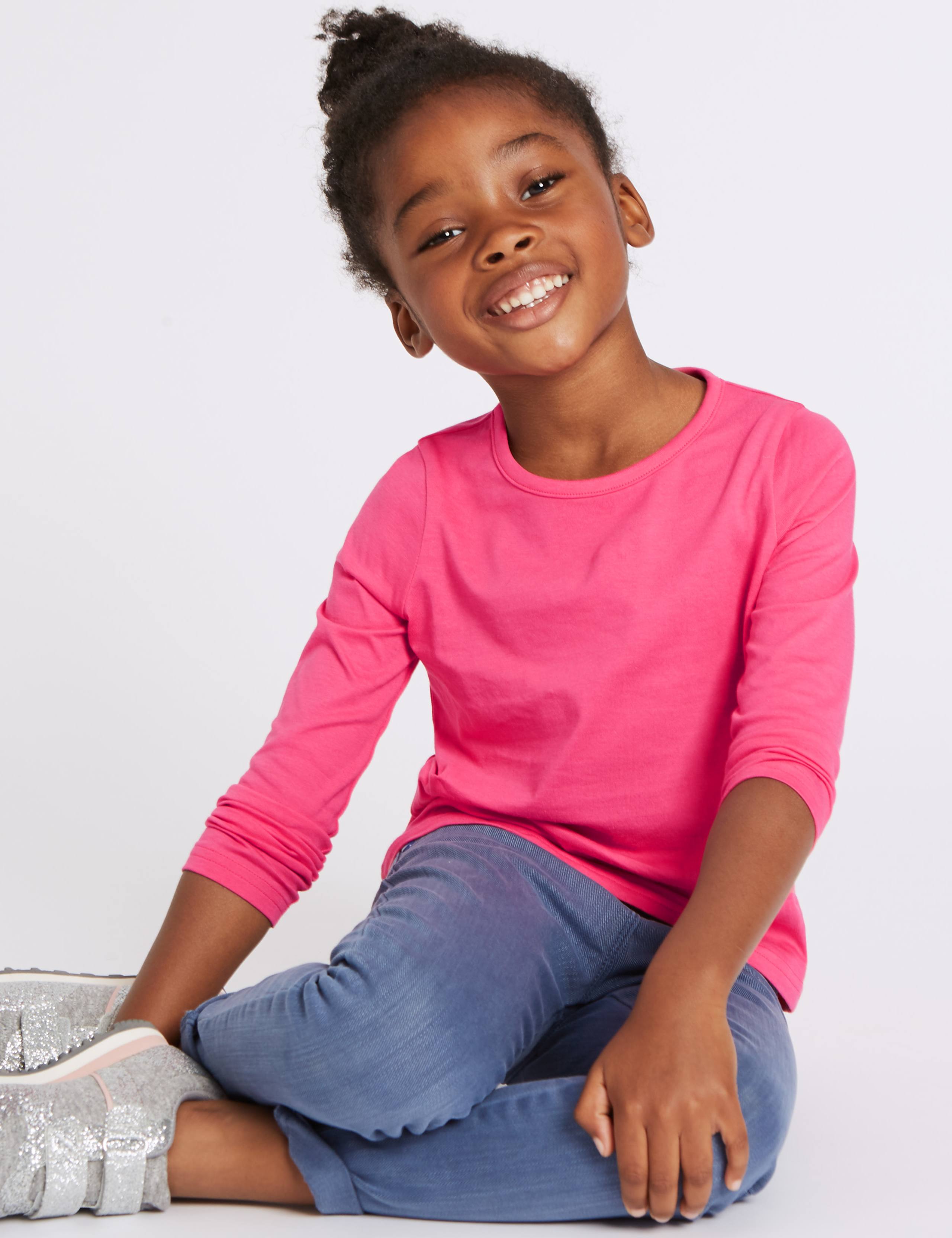 4 Pack Pure Cotton Tops (3 Months - 6 Years) 5 of 9