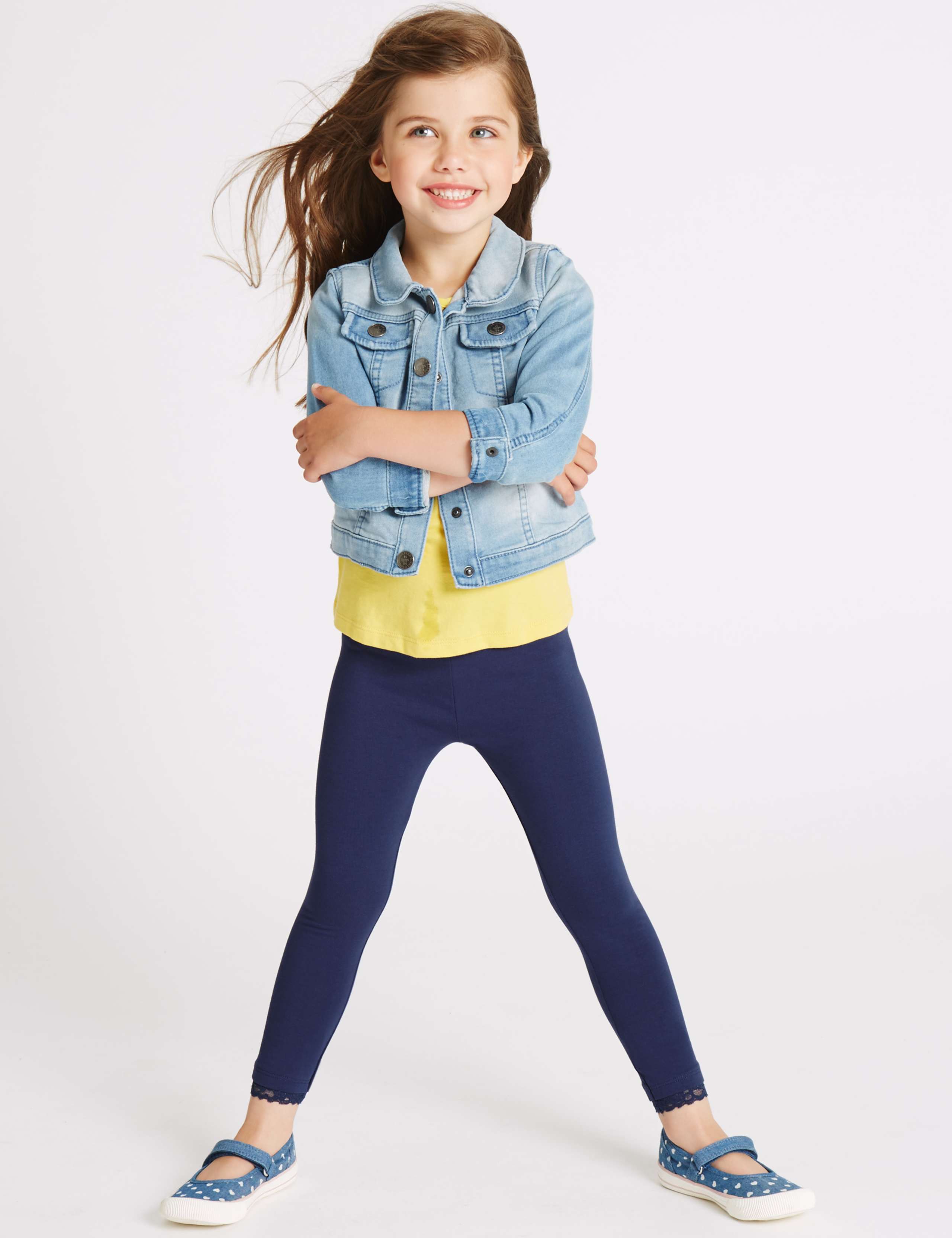 Crochet Cotton Rich Leggings with Stretch (3 Months - 5 Years) 1 of 7