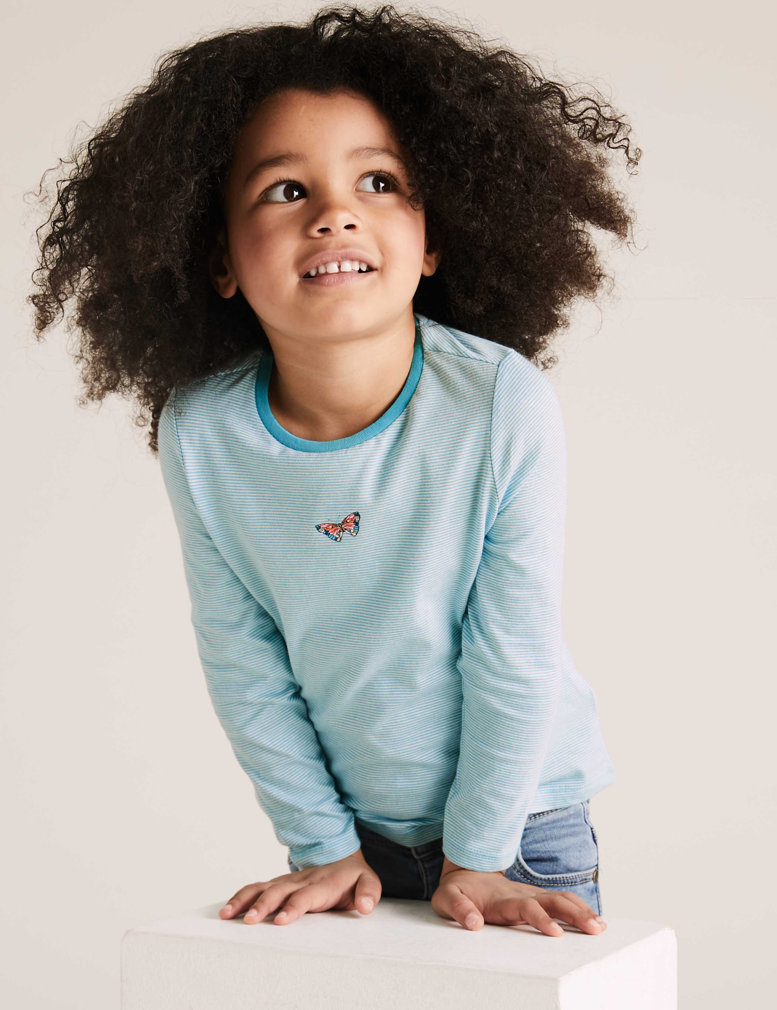 3pk Pure Cotton Butterfly Tops (2-7 Yrs) 3 of 5