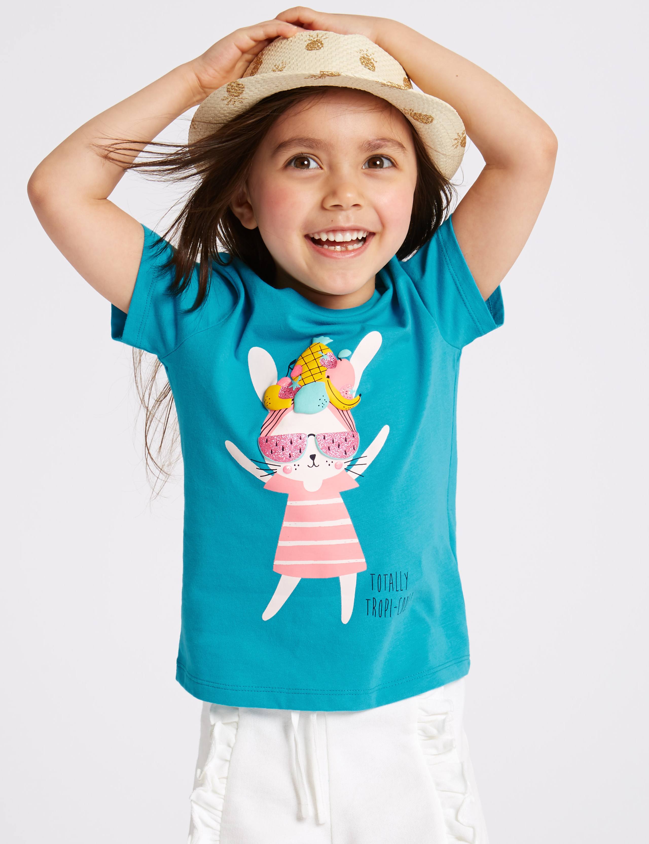 Pure Cotton Bunny Top (3 Months - 7 Years) 1 of 2