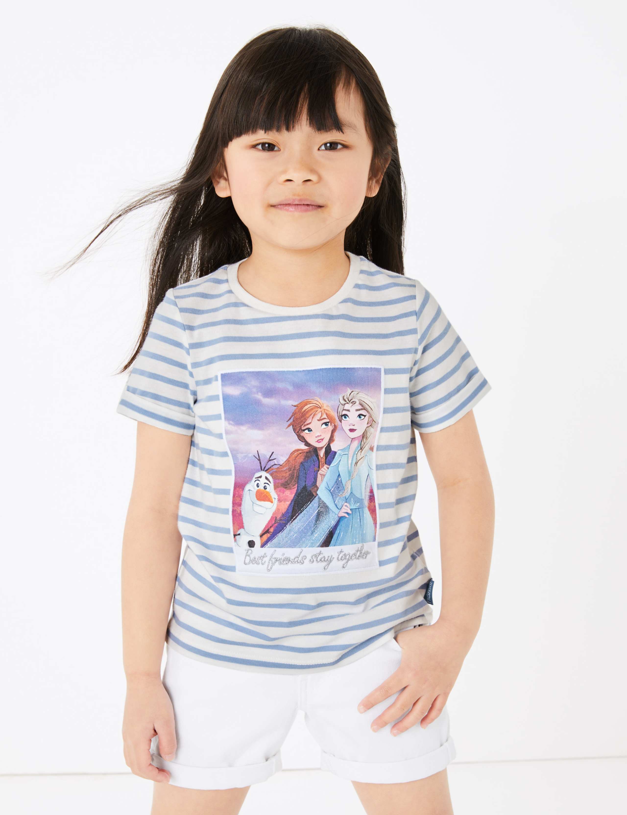 Pure Cotton Disney Frozen 2 Best Friends T-Shirt (2-10 Yrs) 1 of 5