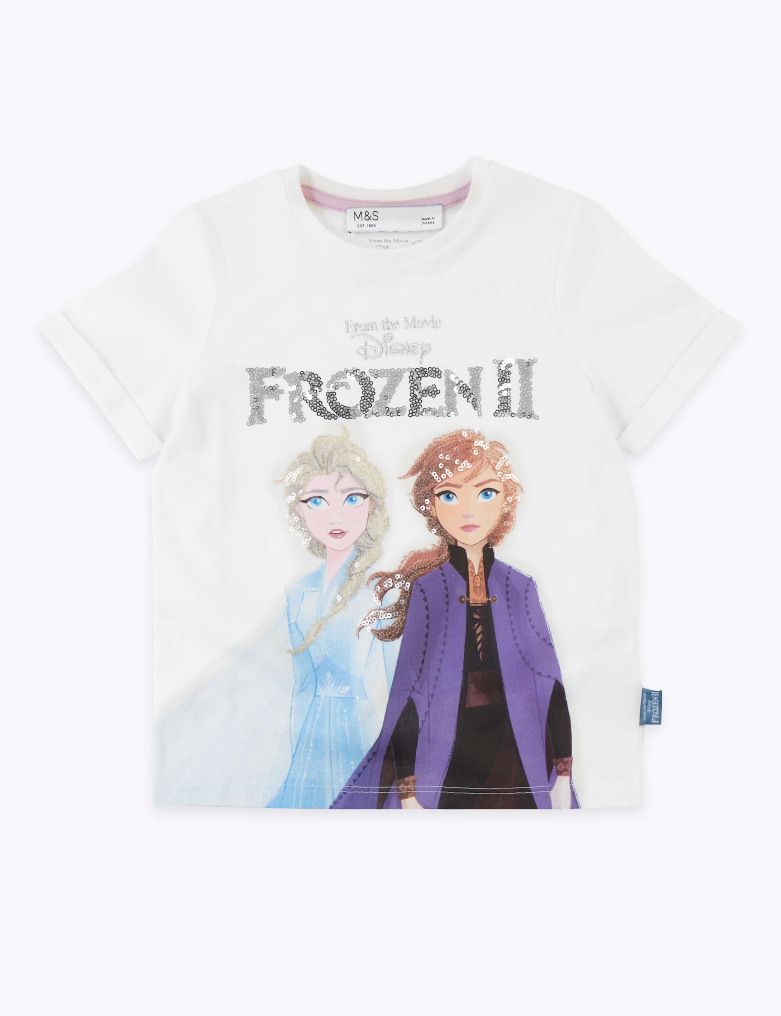 Pure Cotton Disney Frozen 2 Sequin T-Shirt (2-10 Yrs) 2 of 5