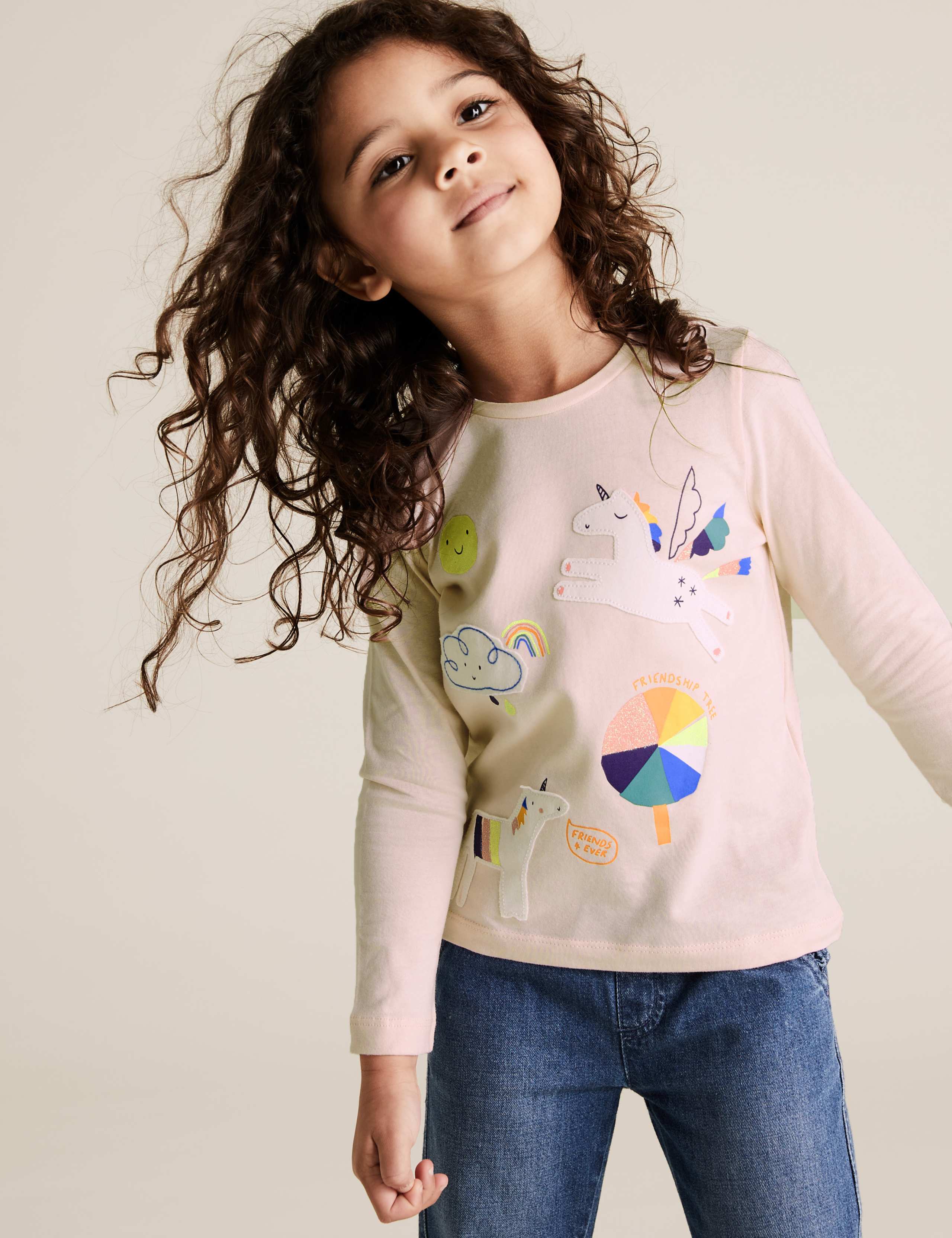3pk Pure Cotton Unicorn Tops (2-7 Yrs) 2 of 5