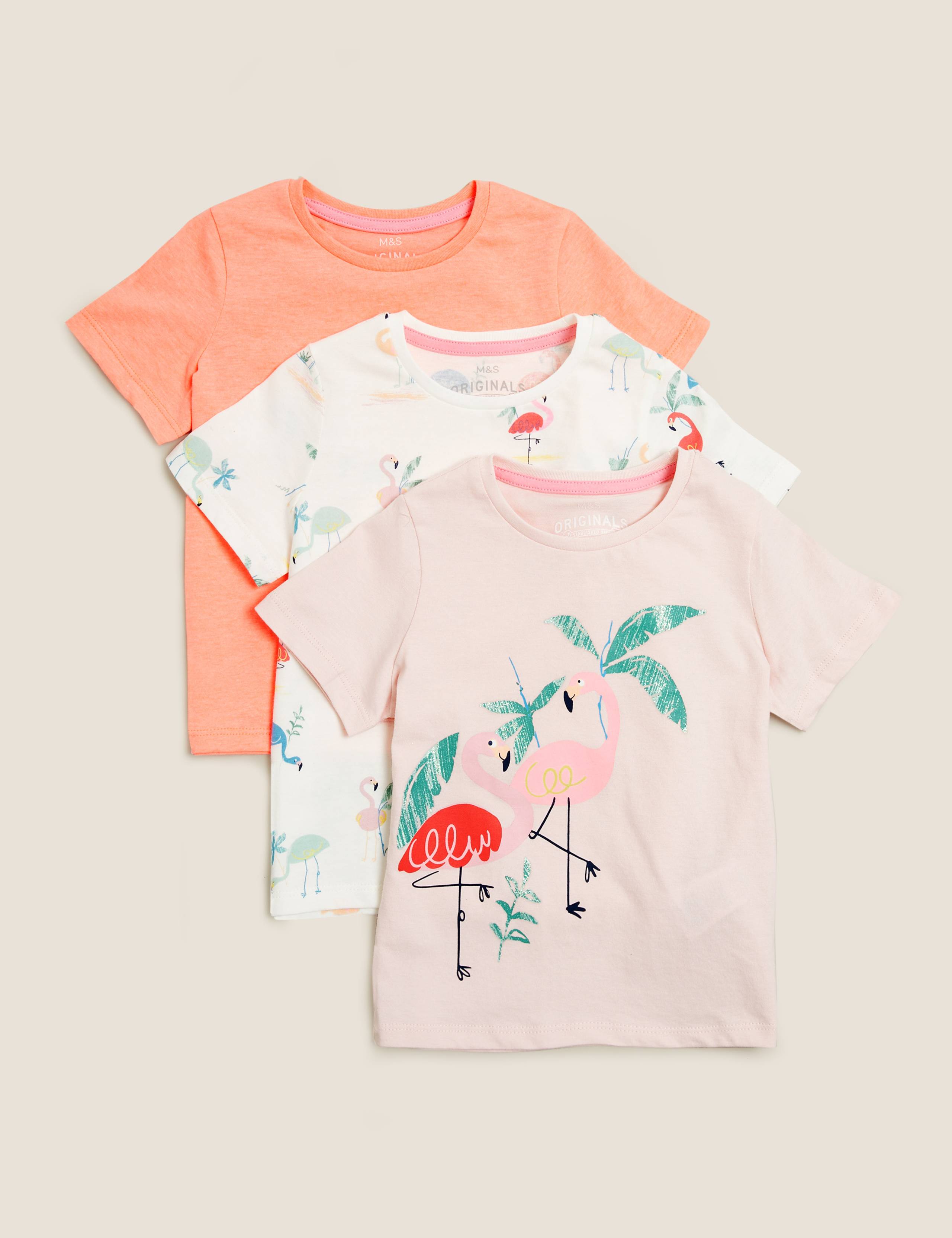 3pk Cotton Animal T-Shirts (2-7 Yrs) 1 of 5